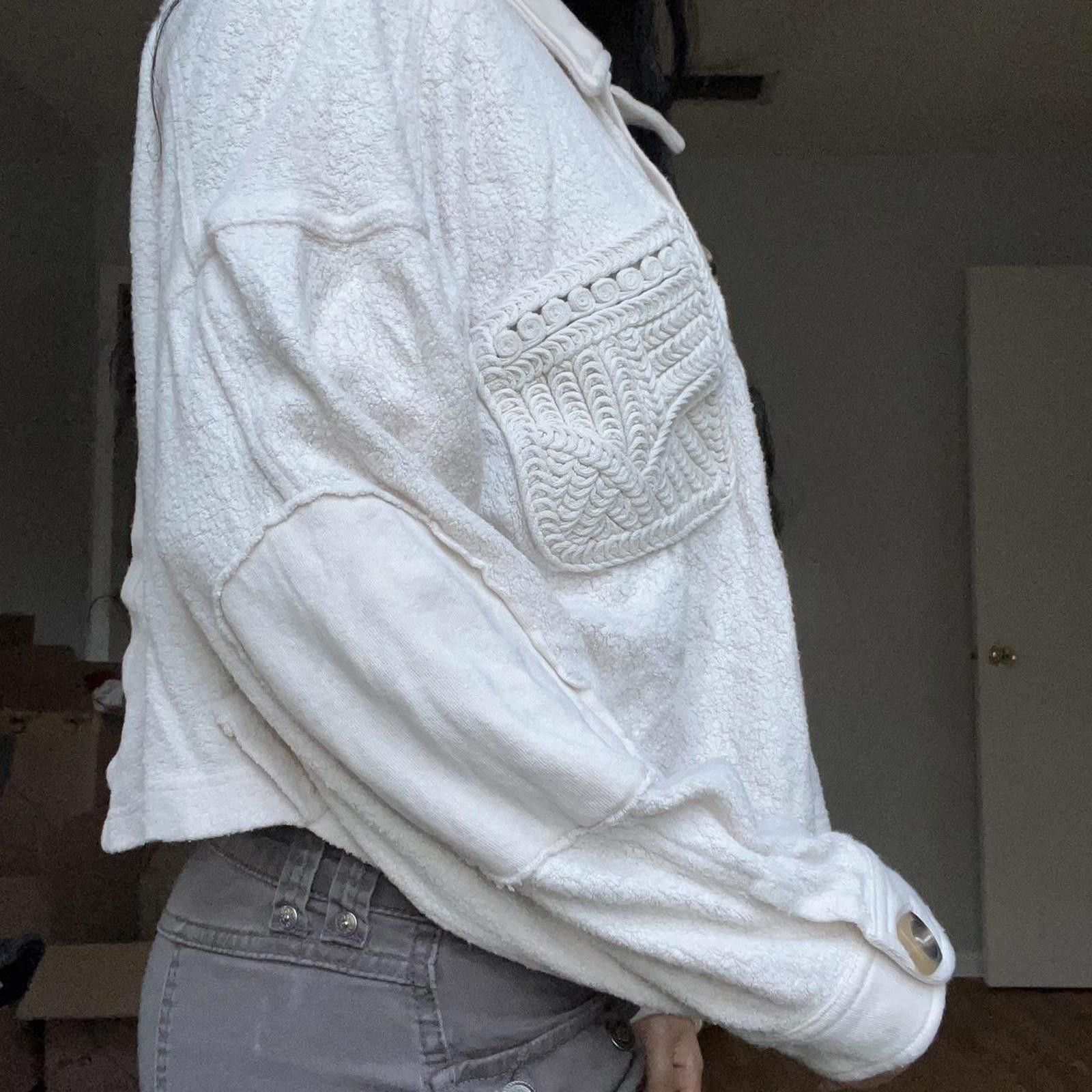 Other Cream 100% cotton button-up cardigan with a relaxed fit Size M / US 6-8 / IT 42-44 - 4 Thumbnail
