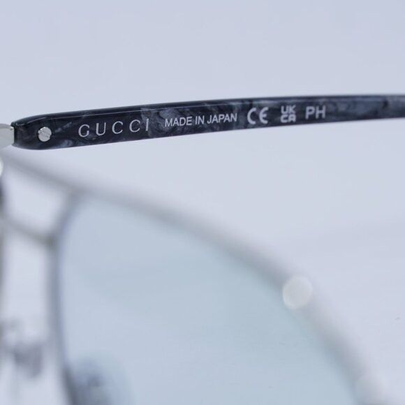 Gucci 🕶️ New Gucci GG1220S 006 Sunglasses - Silver Frame Size ONE SIZE - 7 Thumbnail