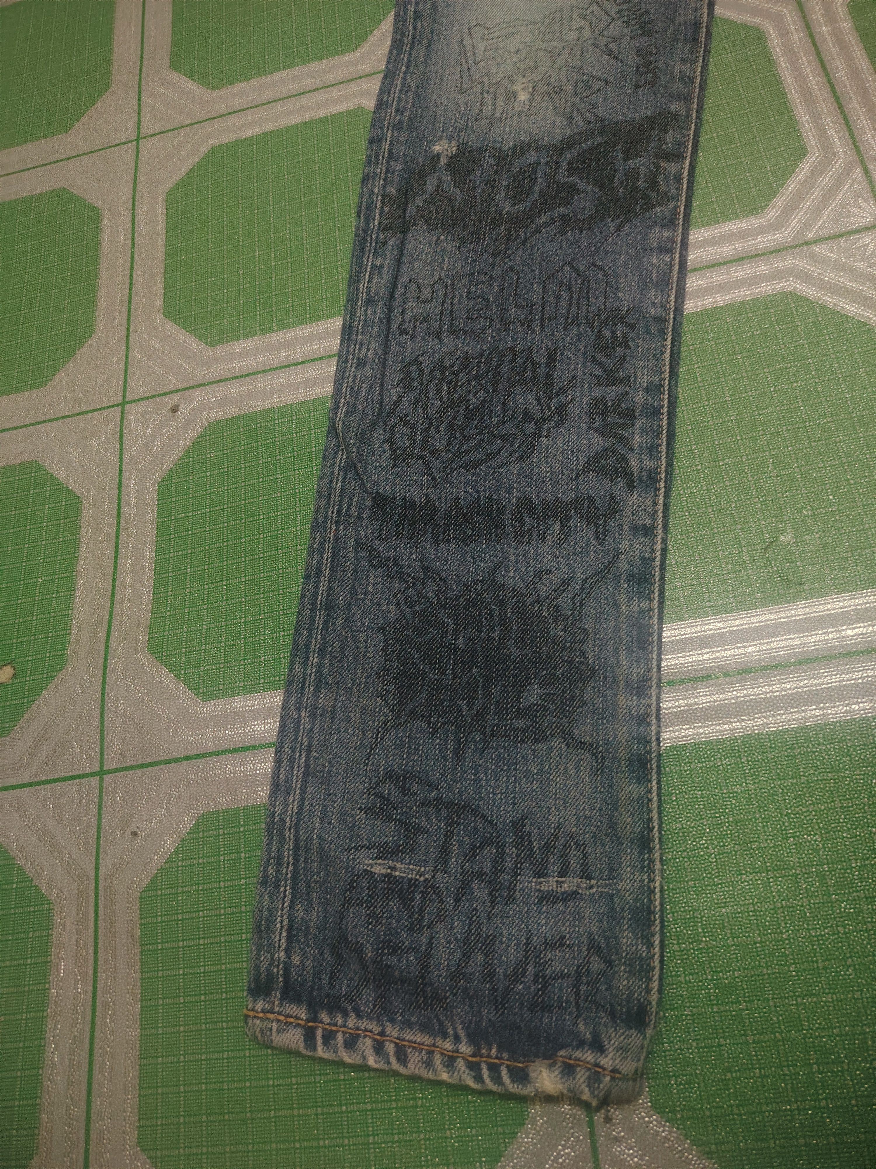 Hysteric Glamour Rare!! Hysteric Glamour skinny jeans Metal Rock Full Printed Size 26" / US 2 / IT 38 - 12 Thumbnail