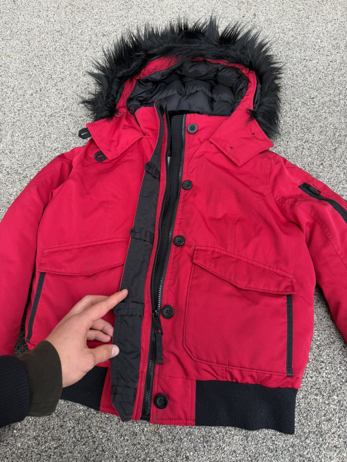 Hollister Streetwear Hollister Black Fur Y2K Bomber Jacket Size US M / EU 48-50 / 2 - 8 Thumbnail