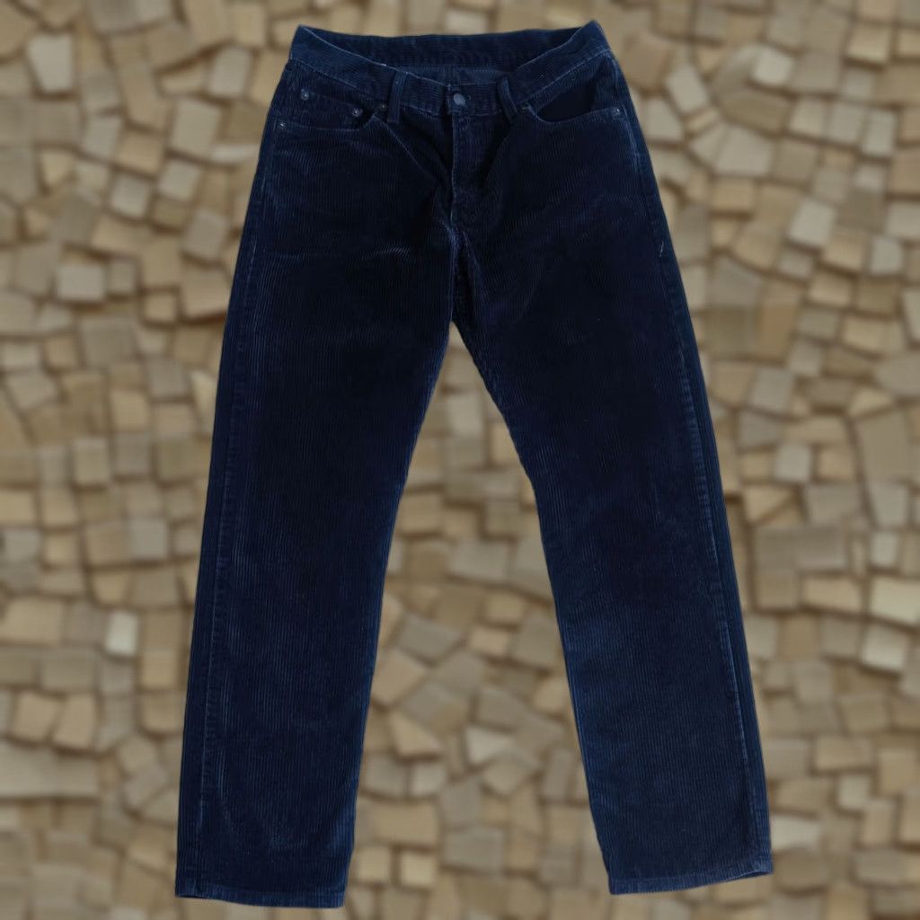 Levi's VINTAGE LEVI’S STRAUSS CORDUROY BLACK PANTS 90s Y2K RETRO CORE JEANS 2007 MEN 29x30 Size US 29 - 1 Thumbnail