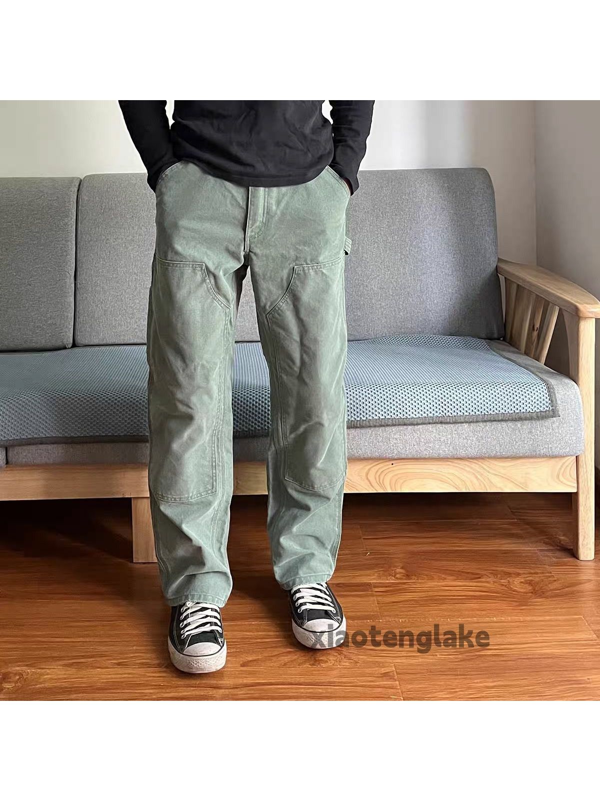 Designer × Vintage washed faded cleanfit yuppie loose carpenter jeans Size US 32 / EU 48 - 1 Thumbnail