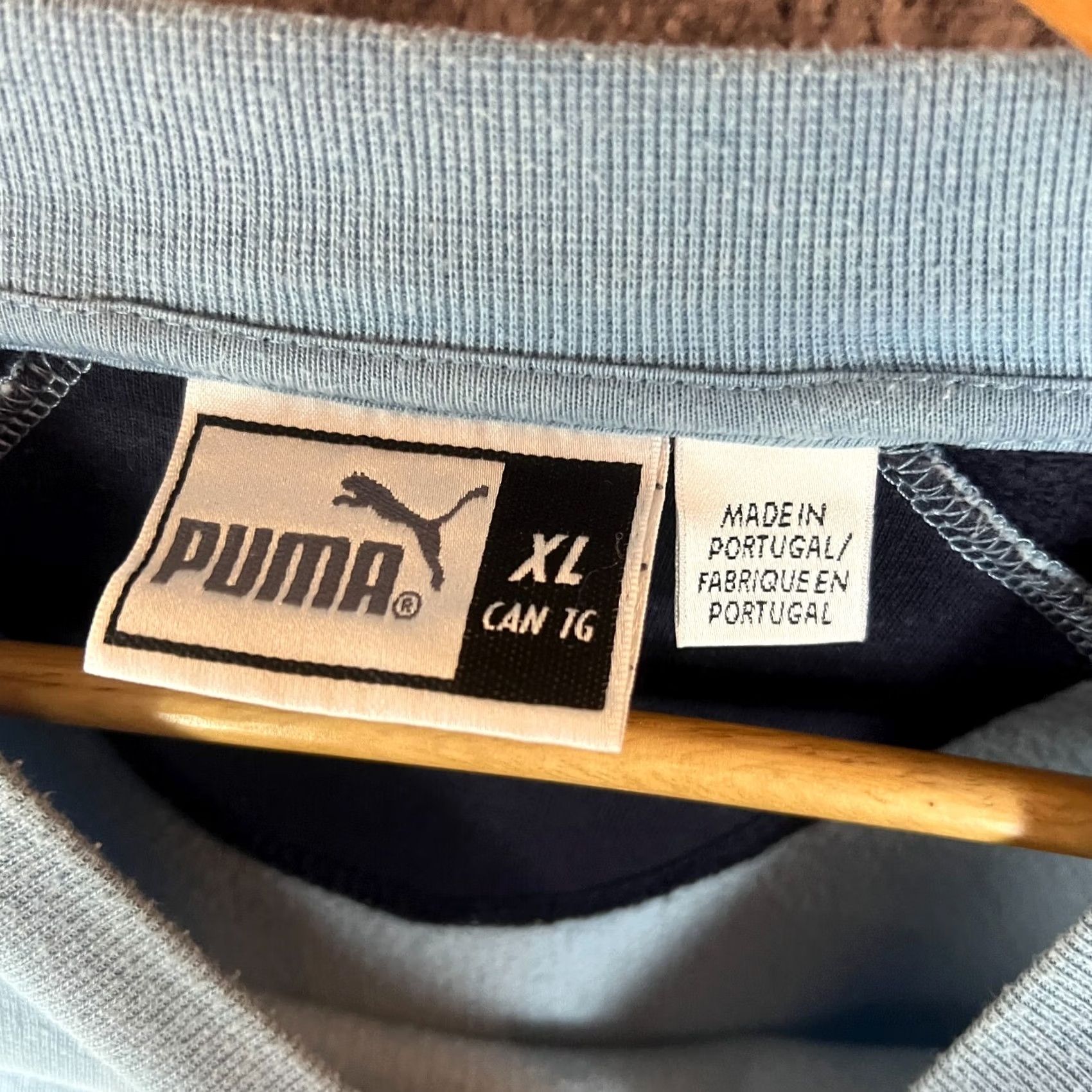 Puma VINTAGE Puma Sweatshirt Men XL Blue Big Logo Cotton Blend Pullover Size US XL / EU 56 / 4 - 4 Thumbnail