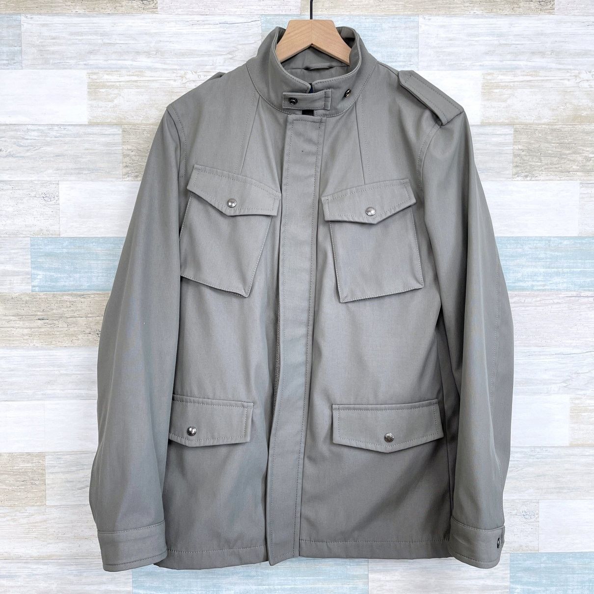 image of Banana Republic Utility Jacket Green Water Resistant Mens S (Size Small)