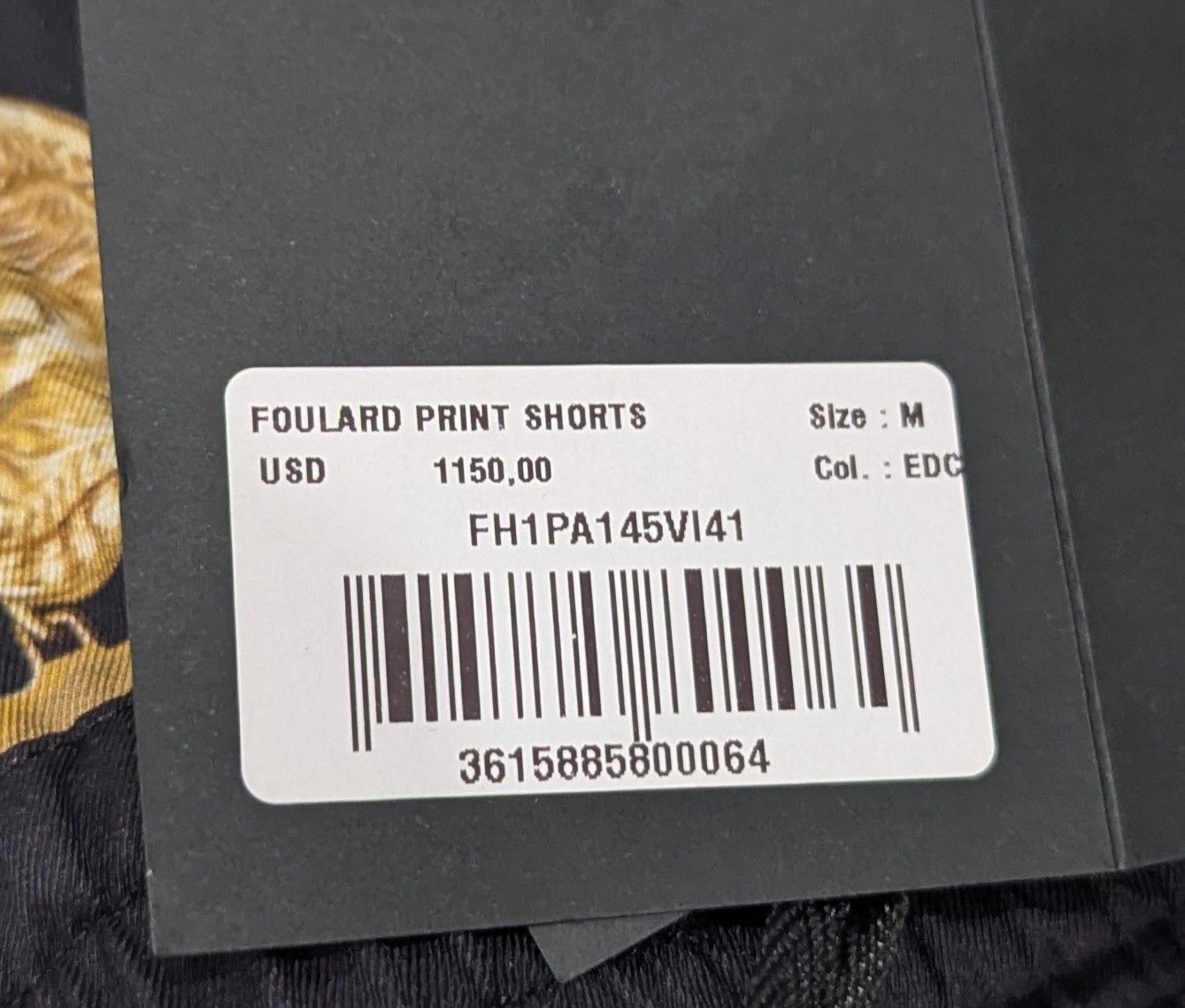 Balmain BALMAIN Foulard Print Viscose Shorts Black/Gold Medium Size US 32 / EU 48 - 10 Thumbnail