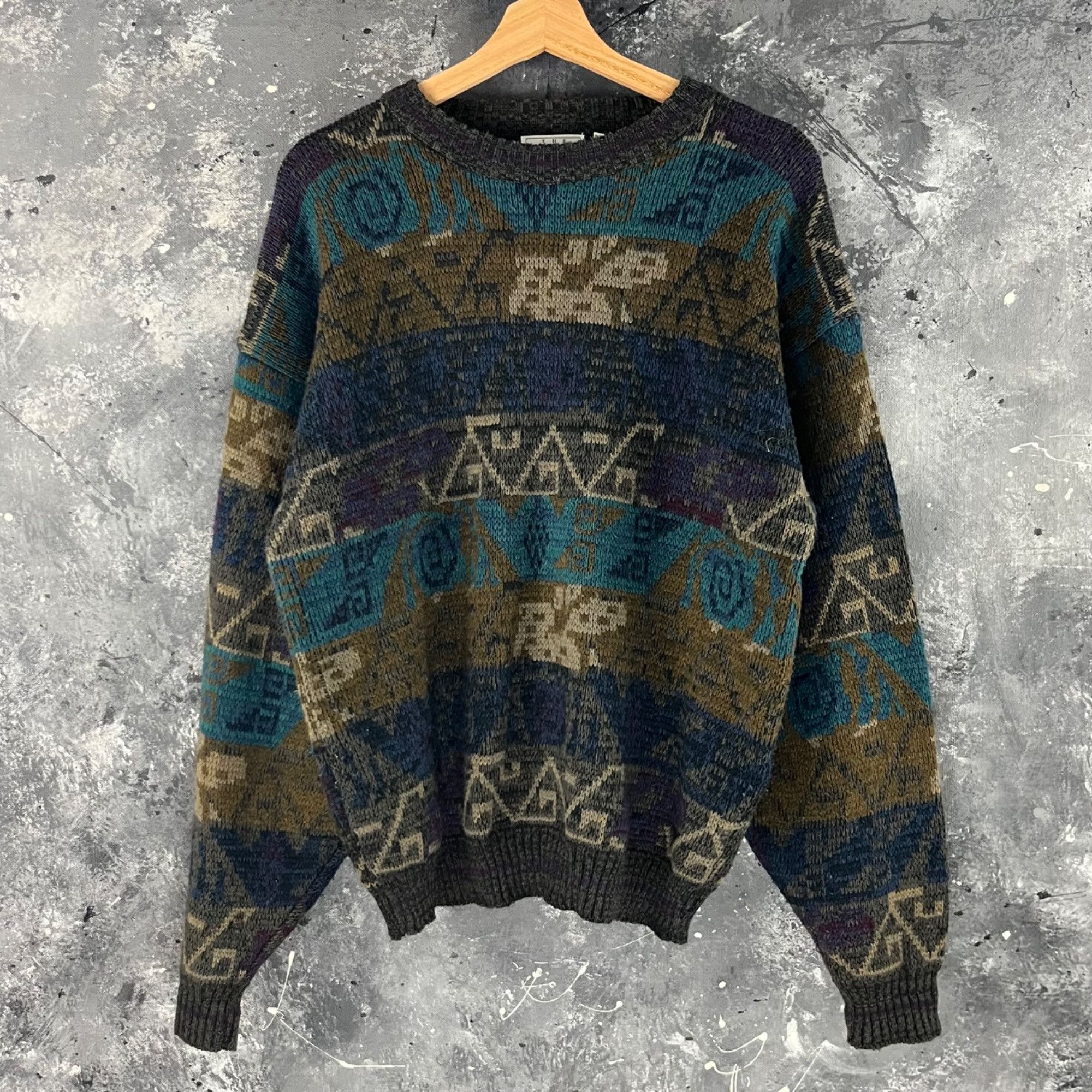 Sears × Vintage Vintage 90’s Sears psychedelic sweater Size US L / EU 52-54 / 3 - 1 Thumbnail