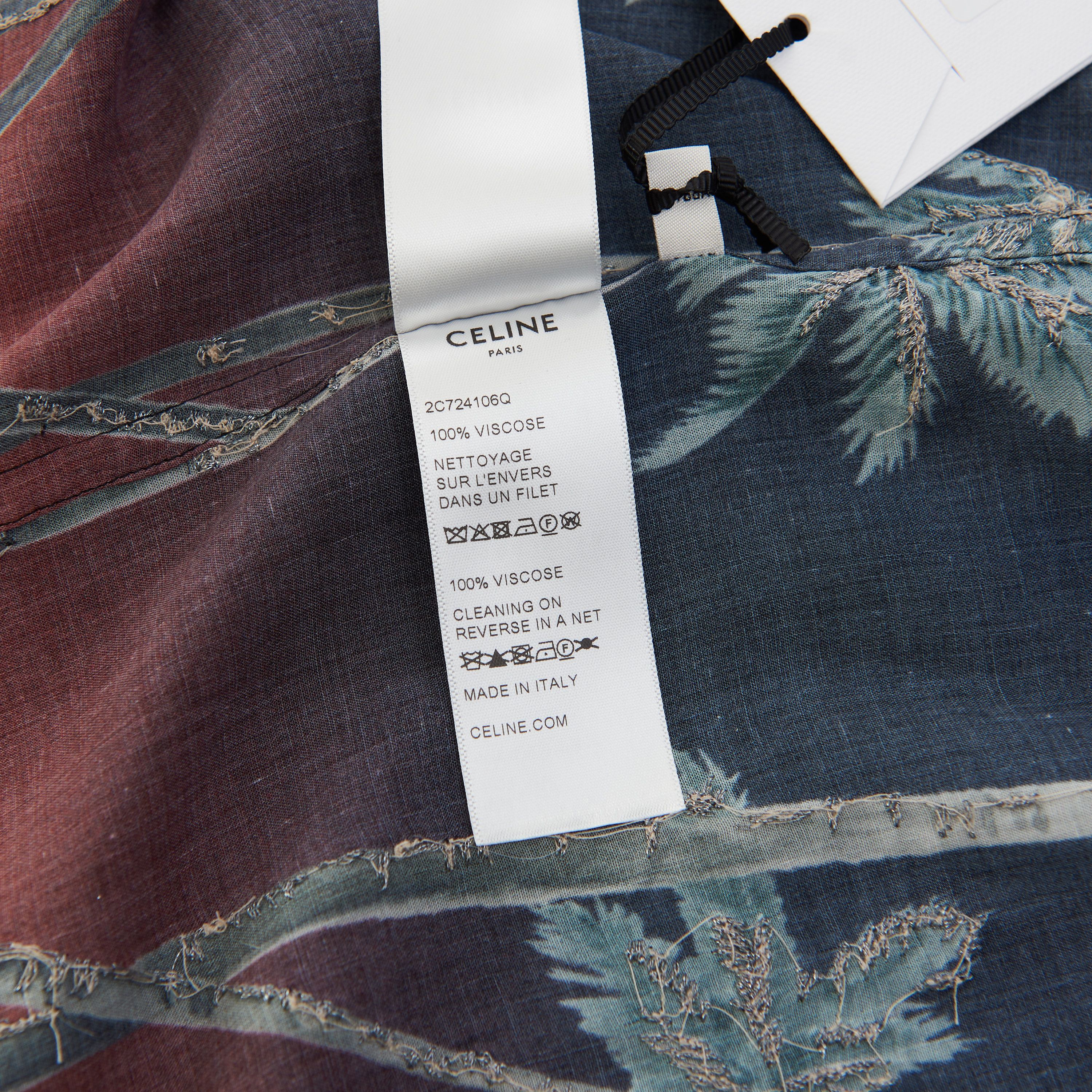 Celine Oversized Embroidered Shirt With Sunset Palm Trees Print Size US L / EU 52-54 / 3 - 10 Thumbnail