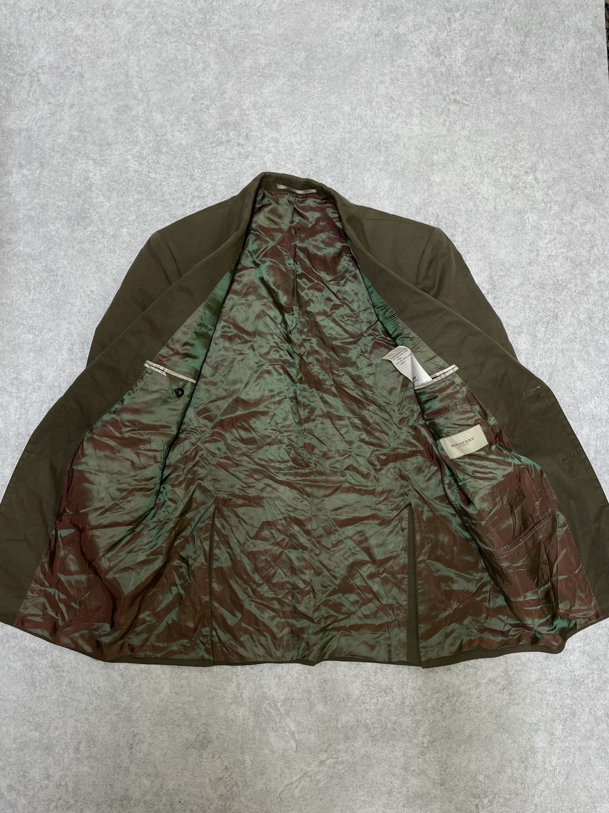 Burberry × Burberry Prorsum Khaki Y2K Burberry Blazer Jacket LGB Opium Style Size 50L - 8 Thumbnail
