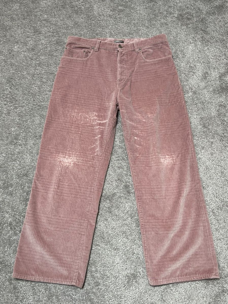 Dior SAMPLE Christian Dior Couture Velvet Pink Cropped Pants Size US 31 - 4 Thumbnail
