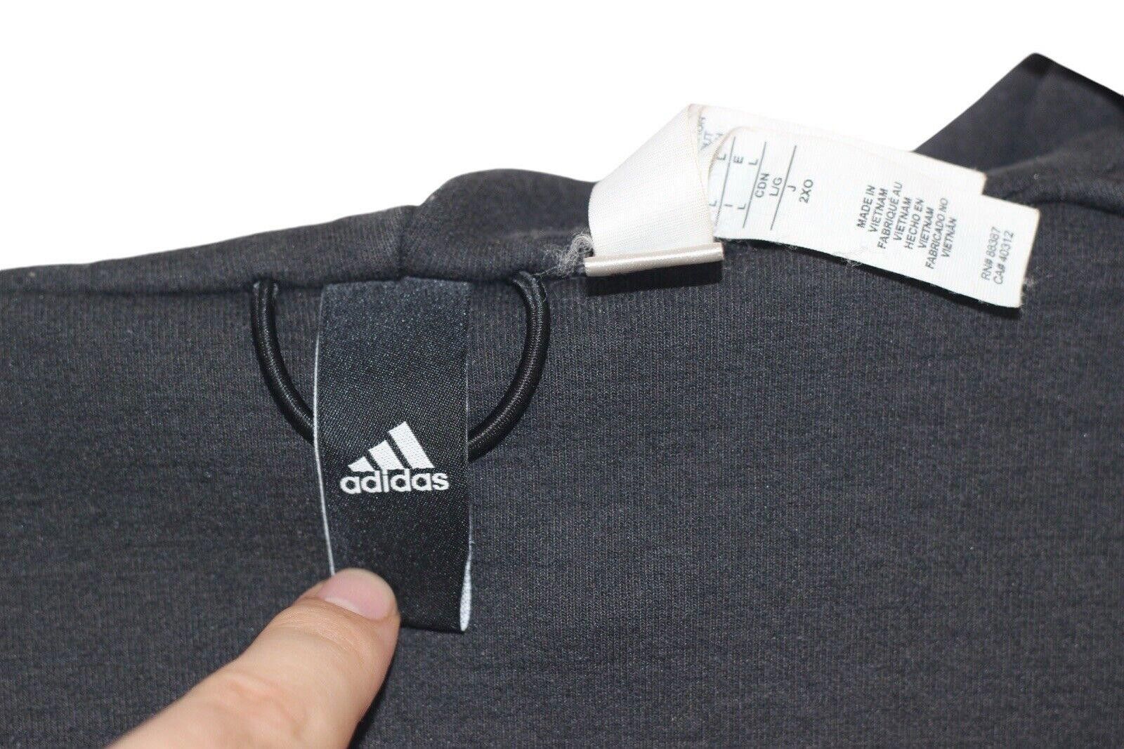 Adidas Adidas Black Gray Primeknit Full Zip Hoodie Men’s Sz L RARE Size US 34 / EU 50 - 6 Thumbnail