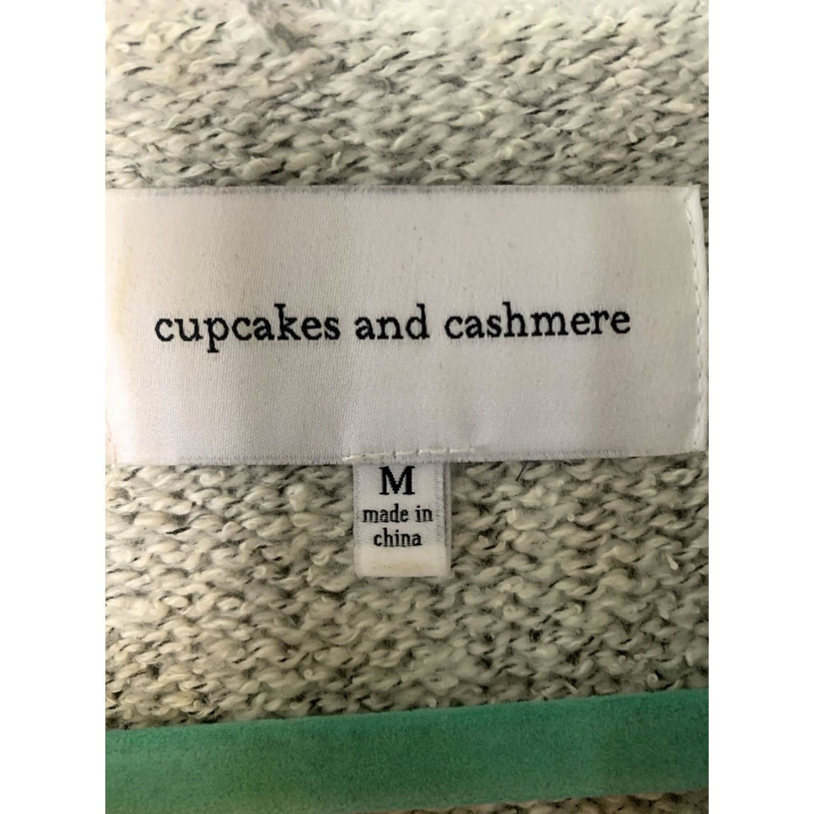 Vintage Cupcakes & Cashmere Sweater Woman M Gray Open Front Shawl Cardigan Size M / US 6-8 / IT 42-44 - 3 Thumbnail