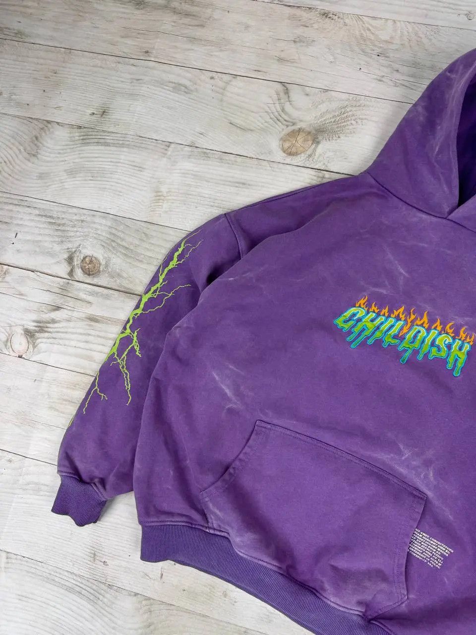 Vintage Childish Hoodie TGF Purple Lightning Racing Motors VIntage Size US M / EU 48-50 / 2 - 5 Thumbnail