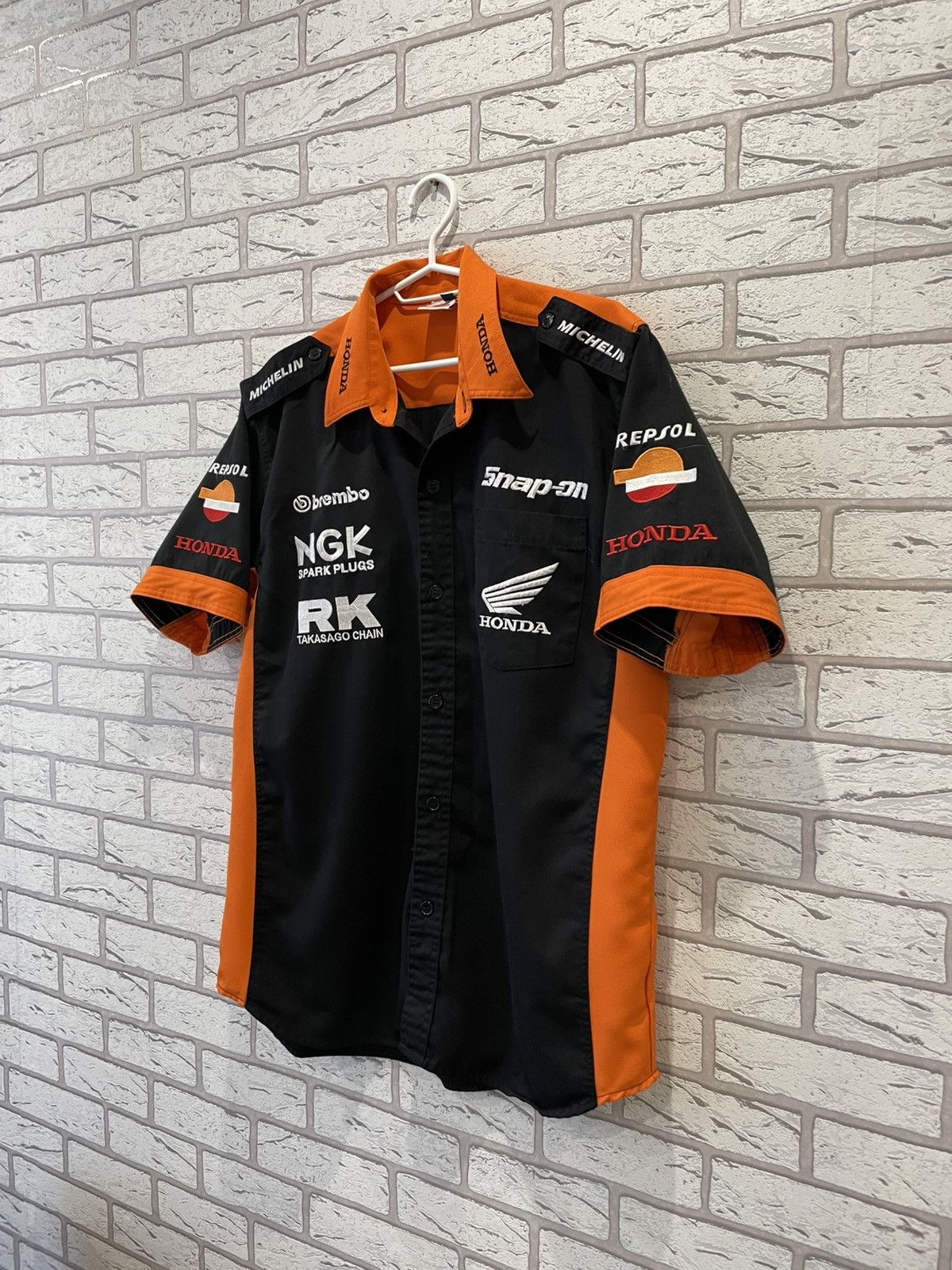 Honda × Vintage Vintage Honda Racing F1 Formula One Button Up Shirt Y2K Fan Size US XL / EU 56 / 4 - 2 Thumbnail