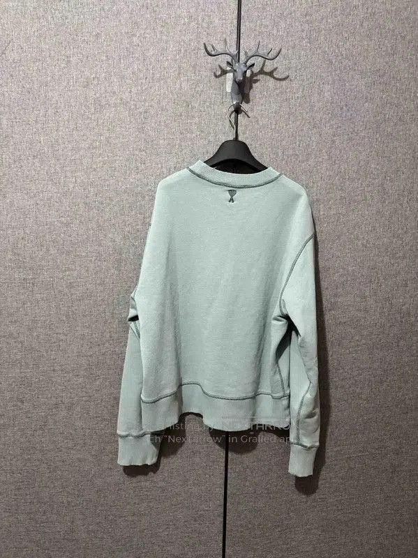 AMI AMI Paris Men's Aqua Cotton Embroidered Sweatshirt . Size US S / EU 44-46 / 1 - 2 Thumbnail