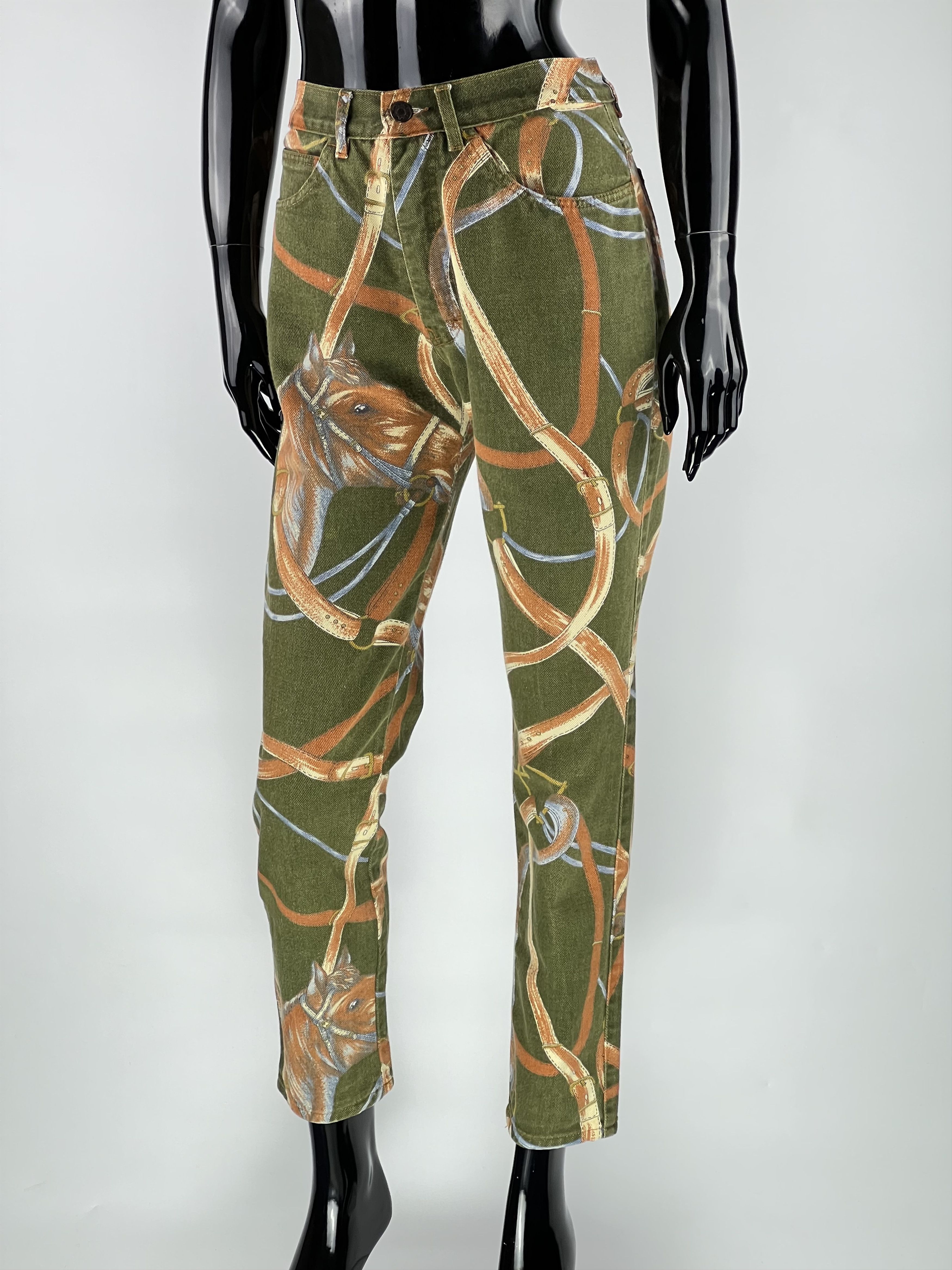 Vintage Parosh Rare Vintage Printed Jeans Size 31 Made in Italy Size 25" / US 0 / IT 36 - 1 Thumbnail