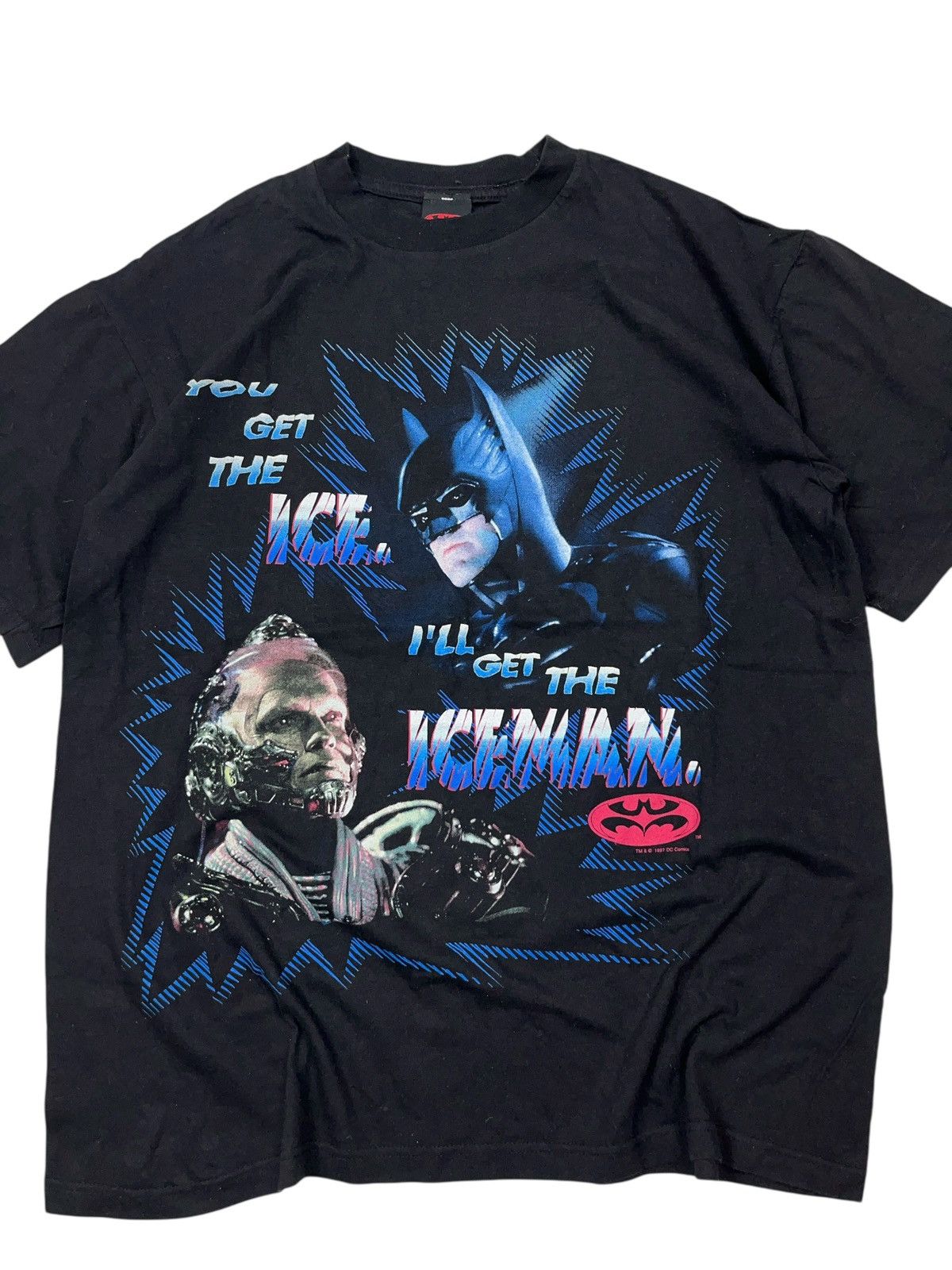 DC Comics × Vintage Vintage 1997 Batman vs Mr. Freeze Iceman T-shirt DC Robin Size US L / EU 52-54 / 3 - 2 Thumbnail