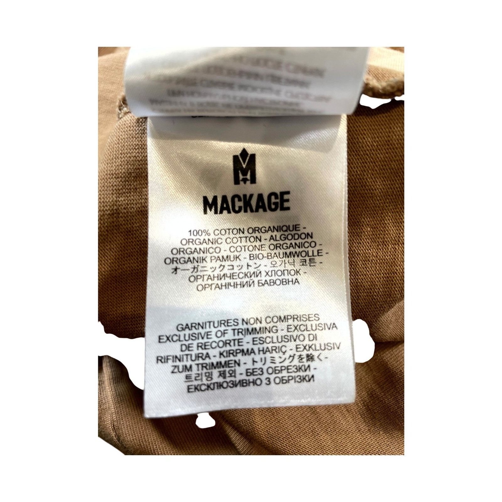 Mackage Mackage Felt Logo Tan Tee Size US S / EU 44-46 / 1 - 7 Thumbnail