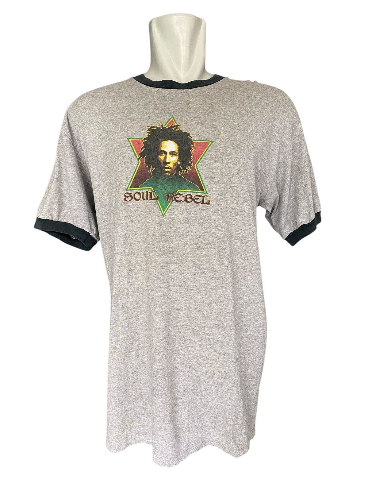 Bob Marley Rare Vintage BOB MARLEY Ringer Shirt Size US L / EU 52-54 / 3 - 3 Thumbnail