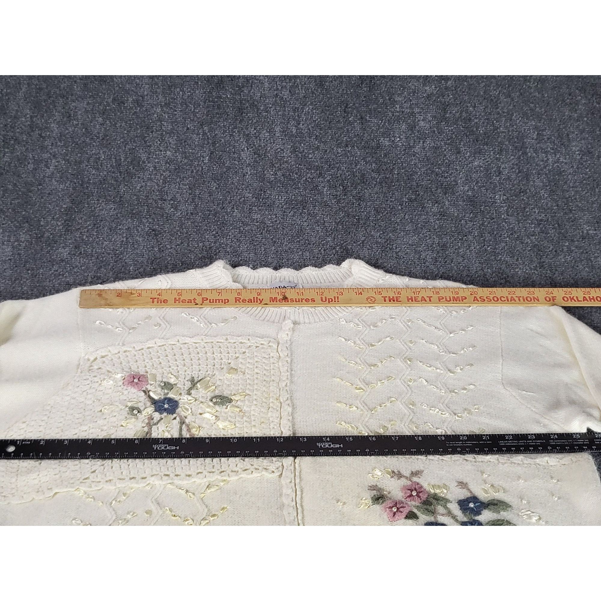 Vintage Vintage Napa Valley Mock Neck Sweater women Sz 3XL White Flo Size 3XL / US 20-22 - 5 Thumbnail
