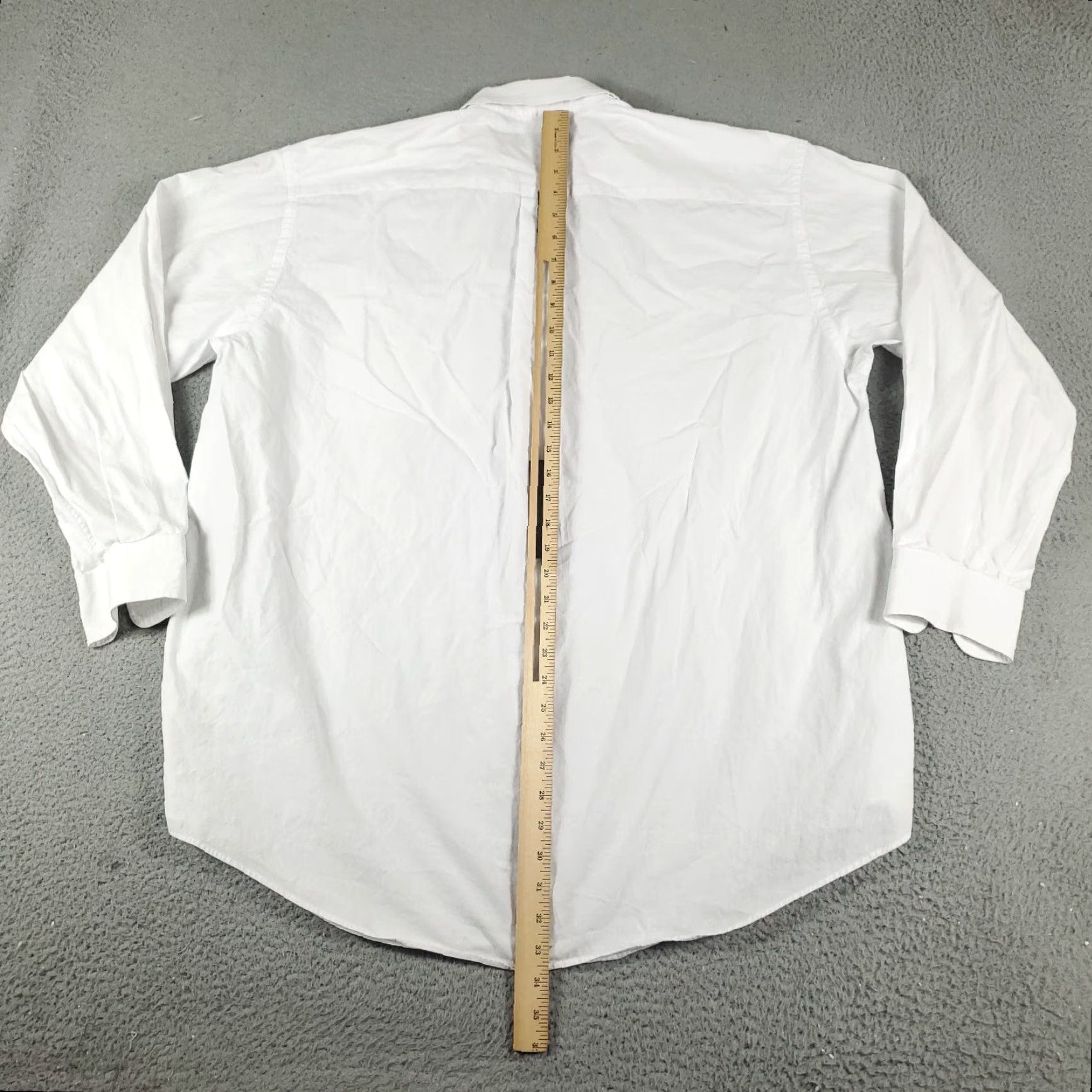 Nautica VINTAGE Nautica Dress Shirt Men Size 18 Long Sleeve White Business Casual Classic Modern Size 48R - 3 Thumbnail