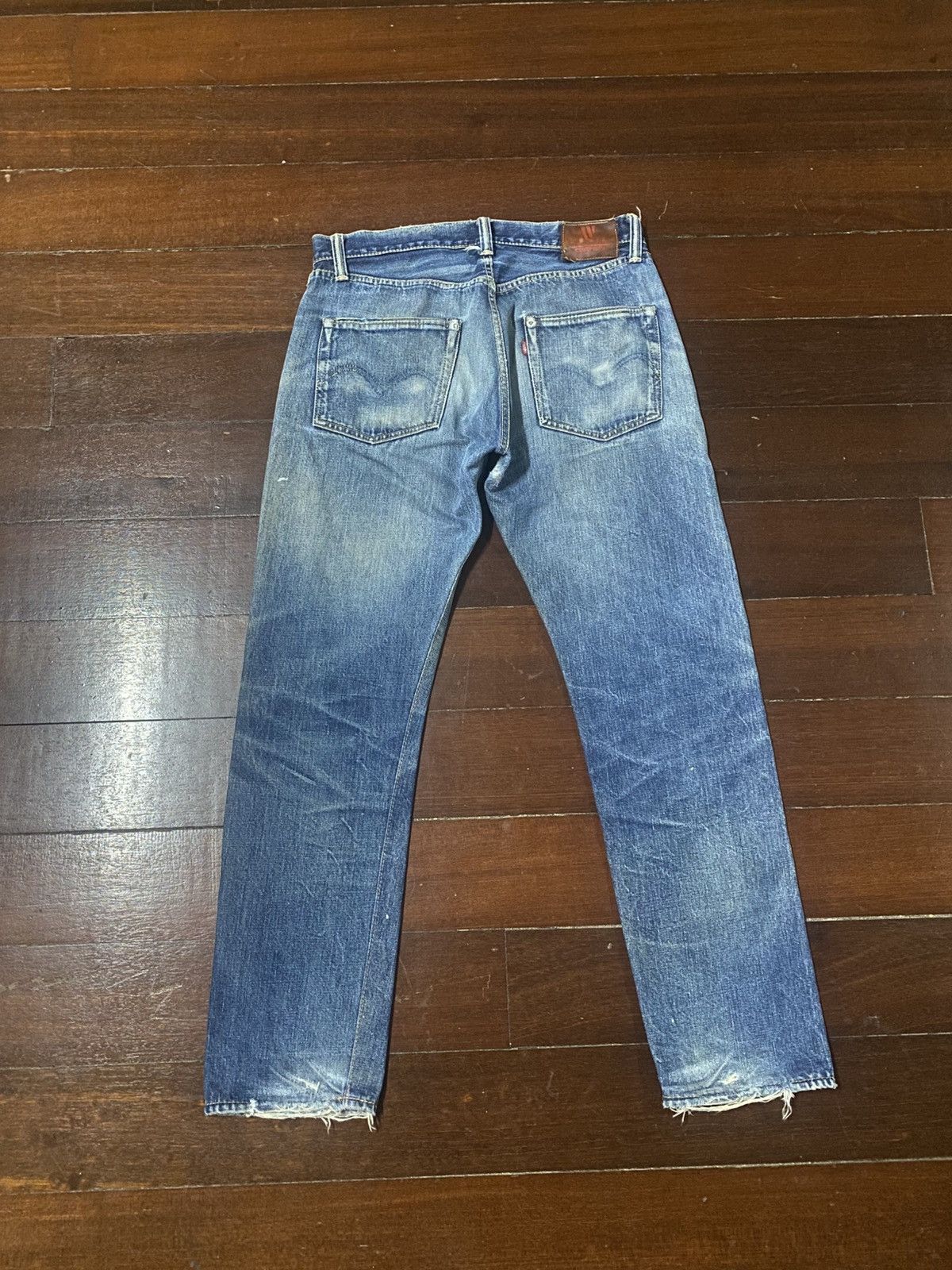 Warehouse Vintage 90s Warehouse patch leather Selvedge distressed Size US 32 / EU 48 - 12 Thumbnail
