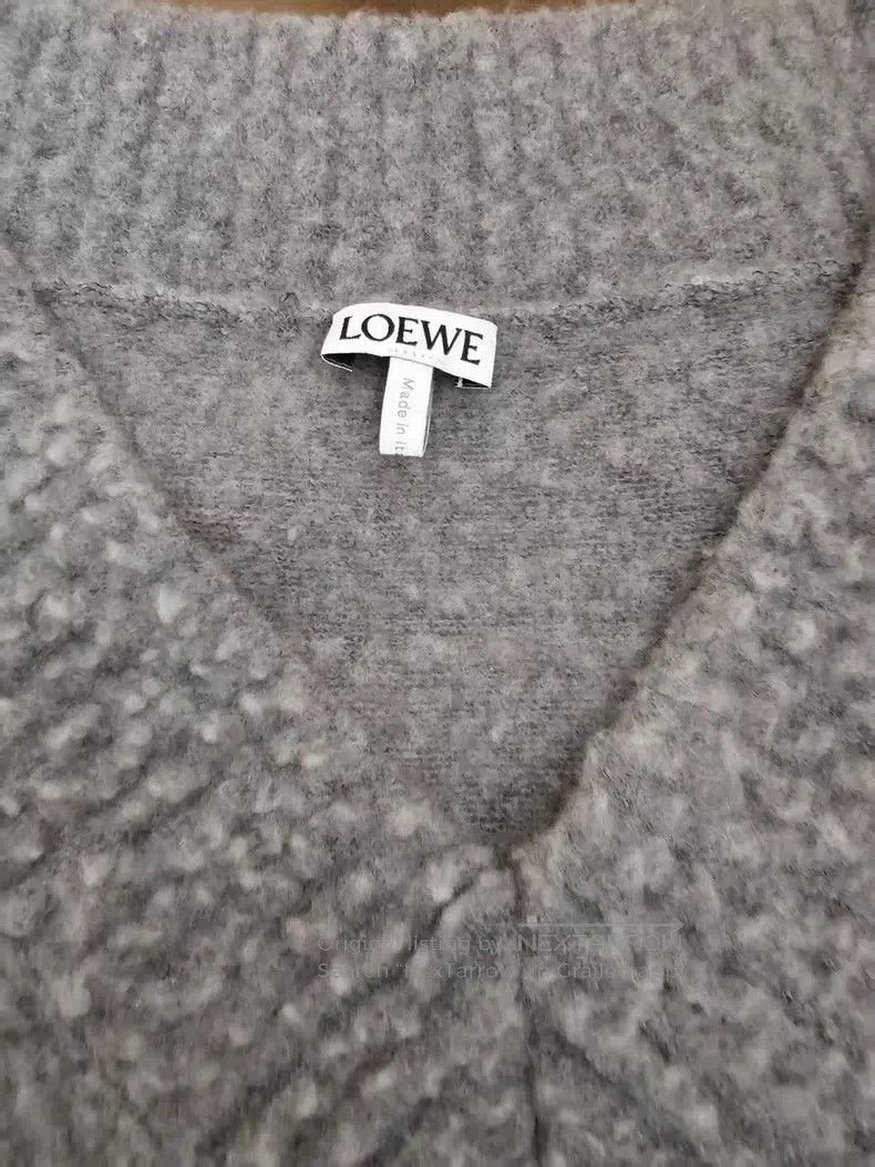 Loewe Loewe Gray Woolen Sweater, 55% Wool, 45% Nylon, Fleece Fab Size S / US 4 / IT 40 - 3 Thumbnail