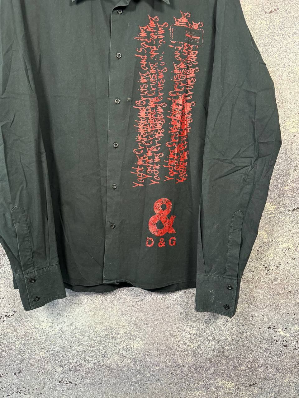 Dolce & Gabbana × Vintage Dolce & Gabbana Latest Printed Shirt Button Up Black Shirt Size US XXL / EU 58 / 5 - 4 Thumbnail