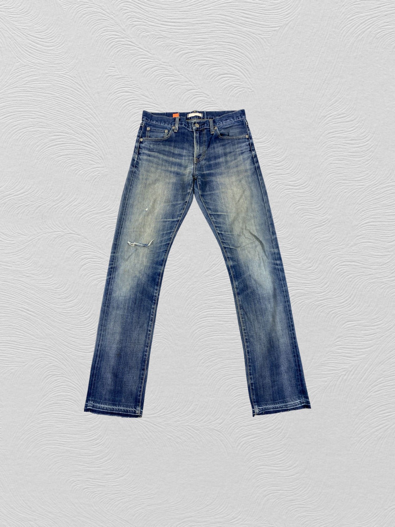 Japanese Brand Redline Distressed Blue Uniqlo Jeans 31x31.5 Denim- JN3752 Size US 31 - 1 Thumbnail