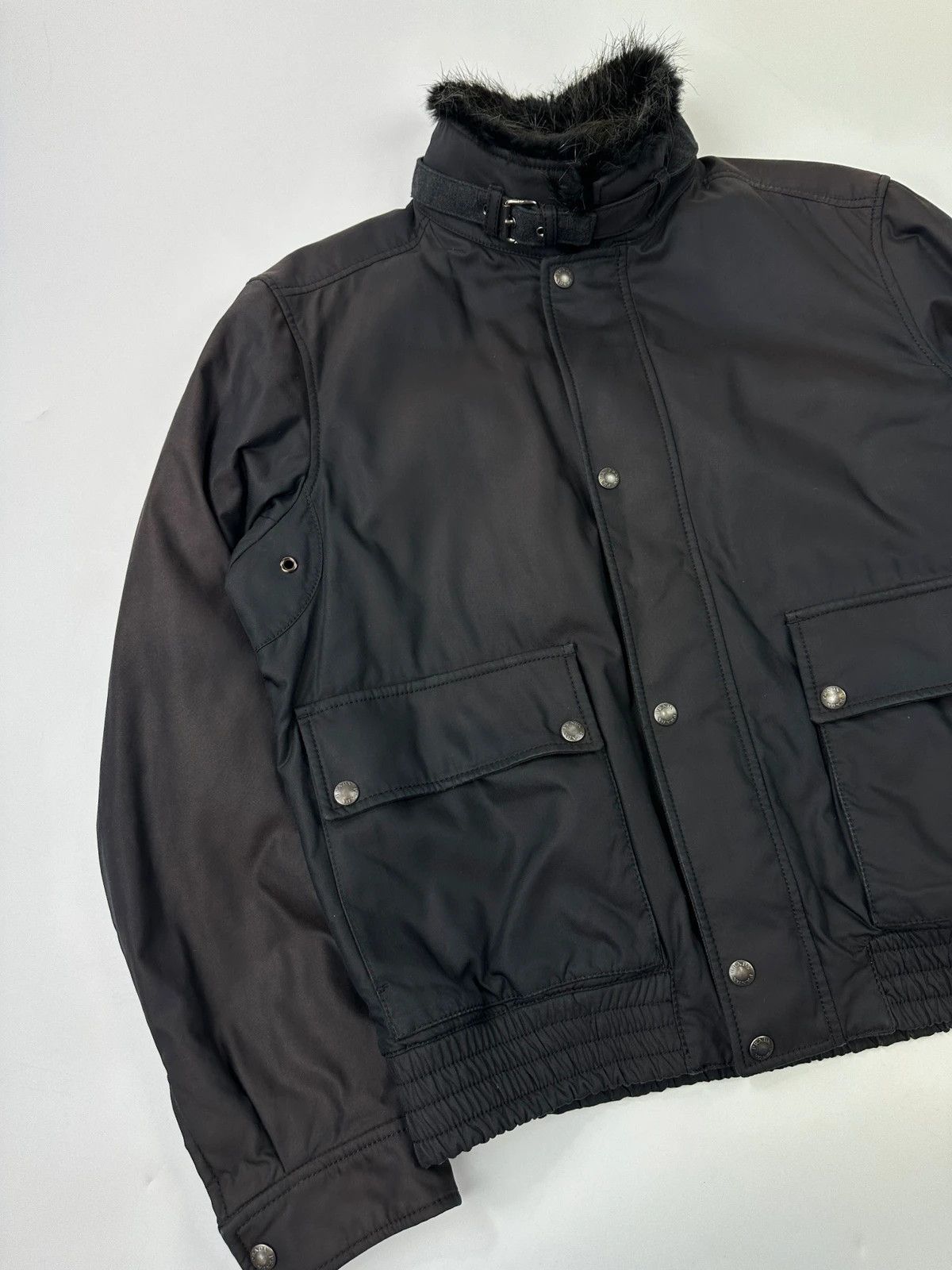 Prada Prada Sport FW2007 Black Faded Bomber Aviator Jacket Size US XL / EU 56 / 4 - 3 Thumbnail