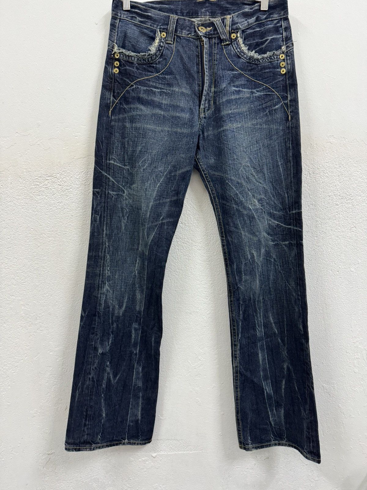 Japanese Brand Rare Vintage Japanese Brand Flare Jeans 1990s Size US 32 / EU 48 - 1 Thumbnail