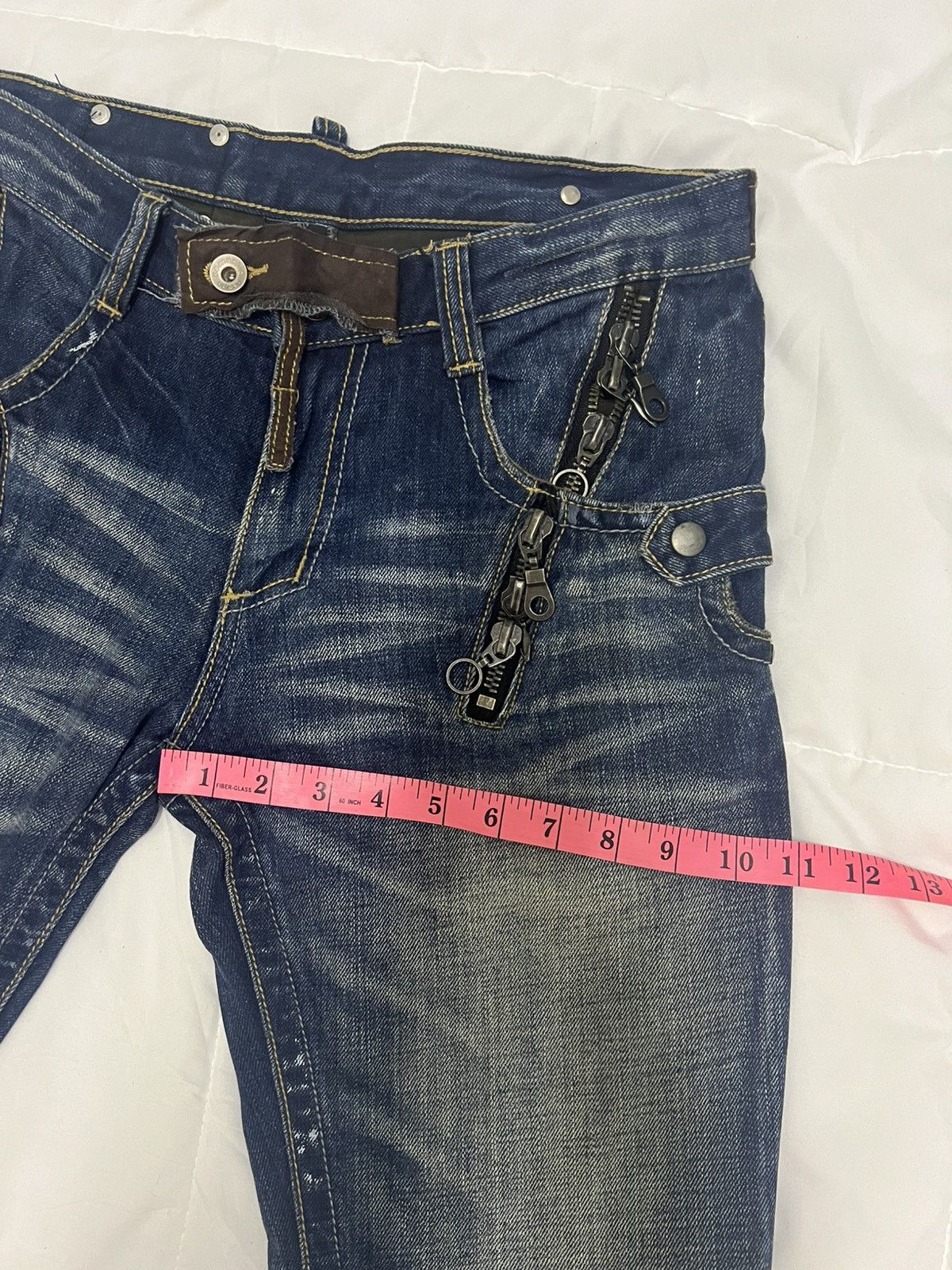 14th Addiction × Japanese Brand × semanticdesign SEMANTIC DESIGN DENIM FLARE JEANS LEATHER TRIMMED Size US 33 - 20 Thumbnail