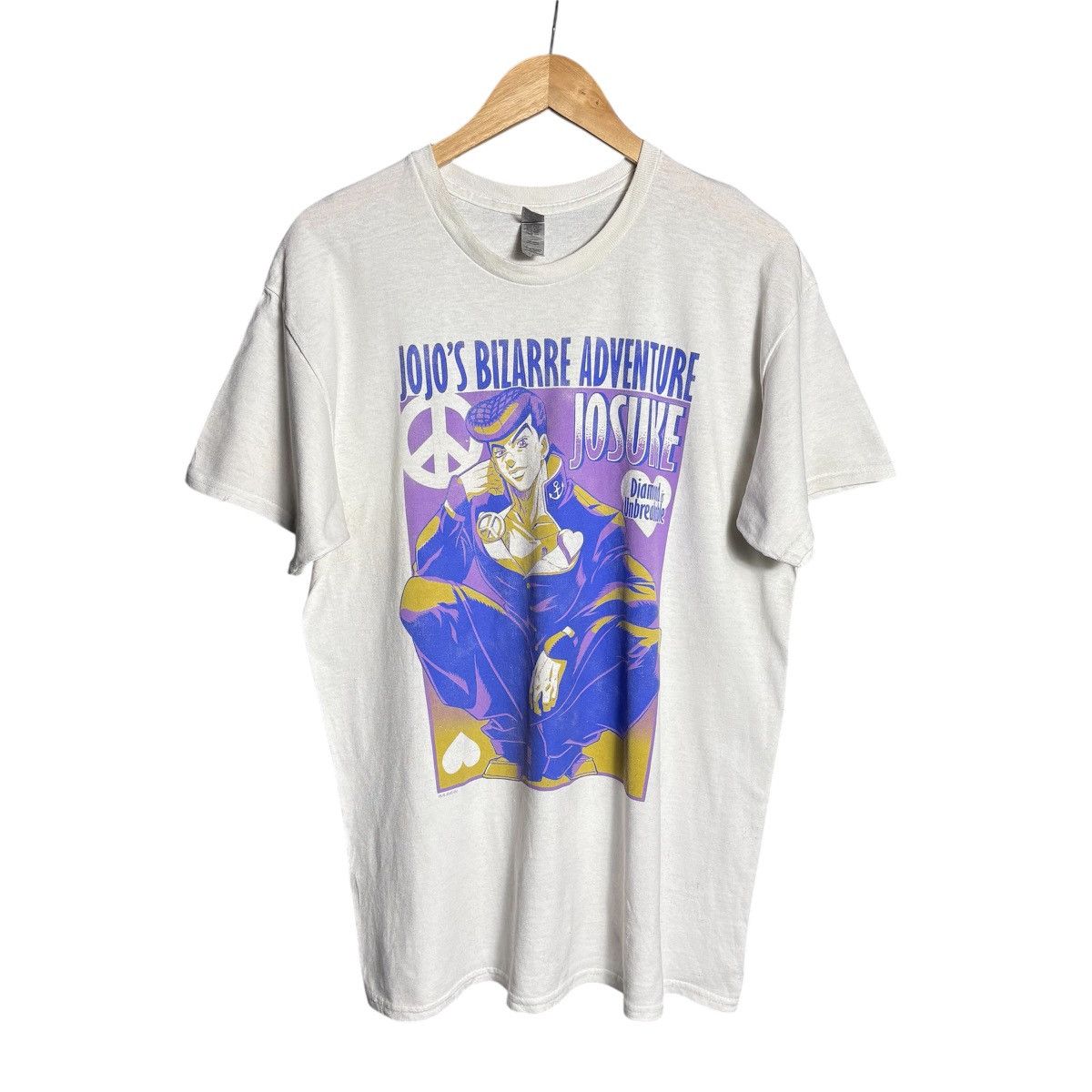 Anime Rare Jojo’s Bizarre Adventure Josuke Anime Tee / Vintage Y2K Size US L / EU 52-54 / 3 - 1 Thumbnail
