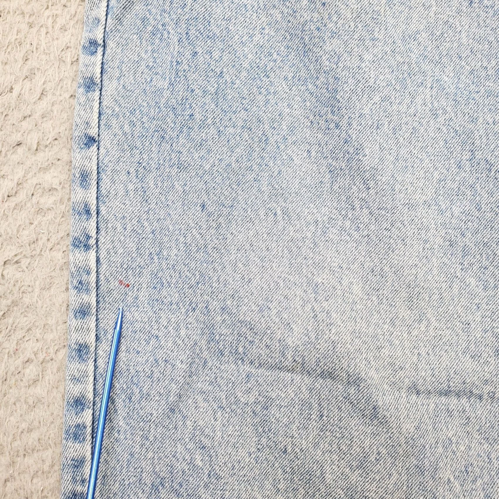 Vintage Mecca Mens Jeans Baggy Cropped Denim 42 Blue High Rise Light Wash Button Fly jeans Size US 42 / EU 58 - 7 Thumbnail