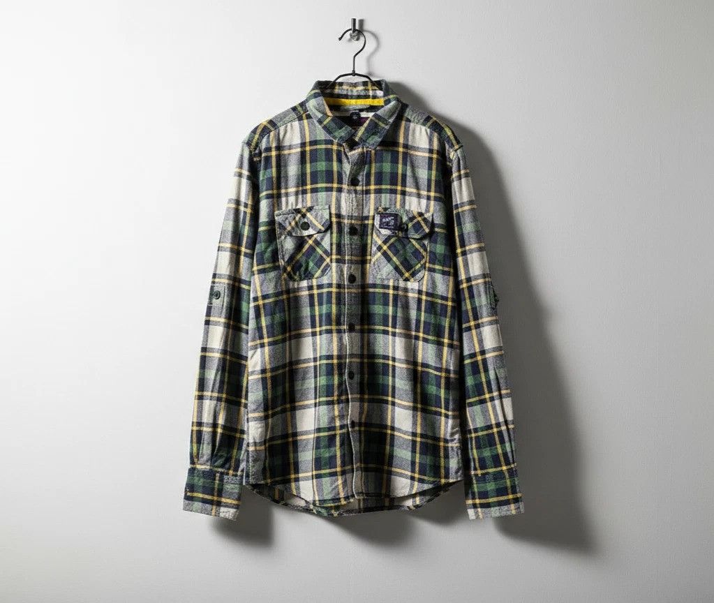 Superdry Superdry Lumberjack Twill Plaid Shirt Men M Navy Green Size US M / EU 48-50 / 2 - 1 Thumbnail