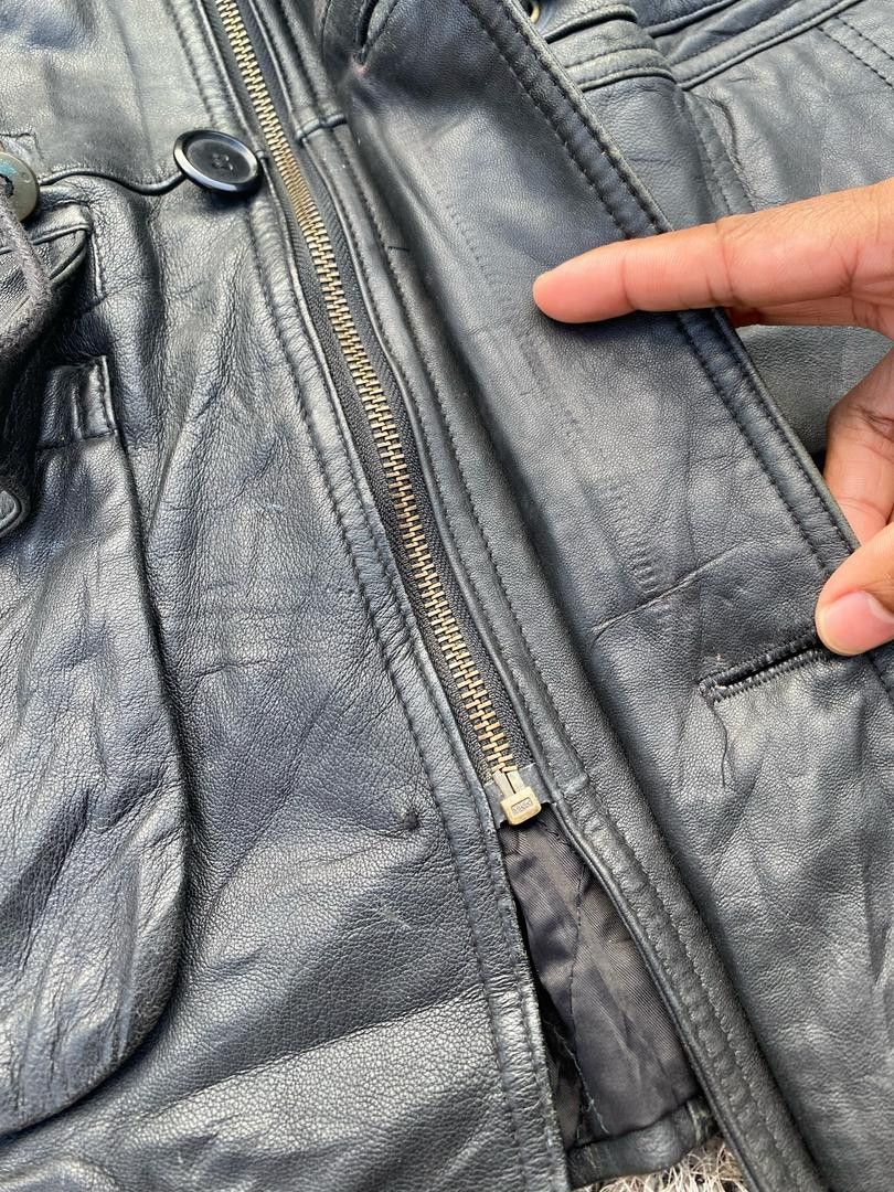 Genuine Leather × Japanese Brand × Leather Black Leather Chore Jacket Style Size US M / EU 48-50 / 2 - 6 Thumbnail