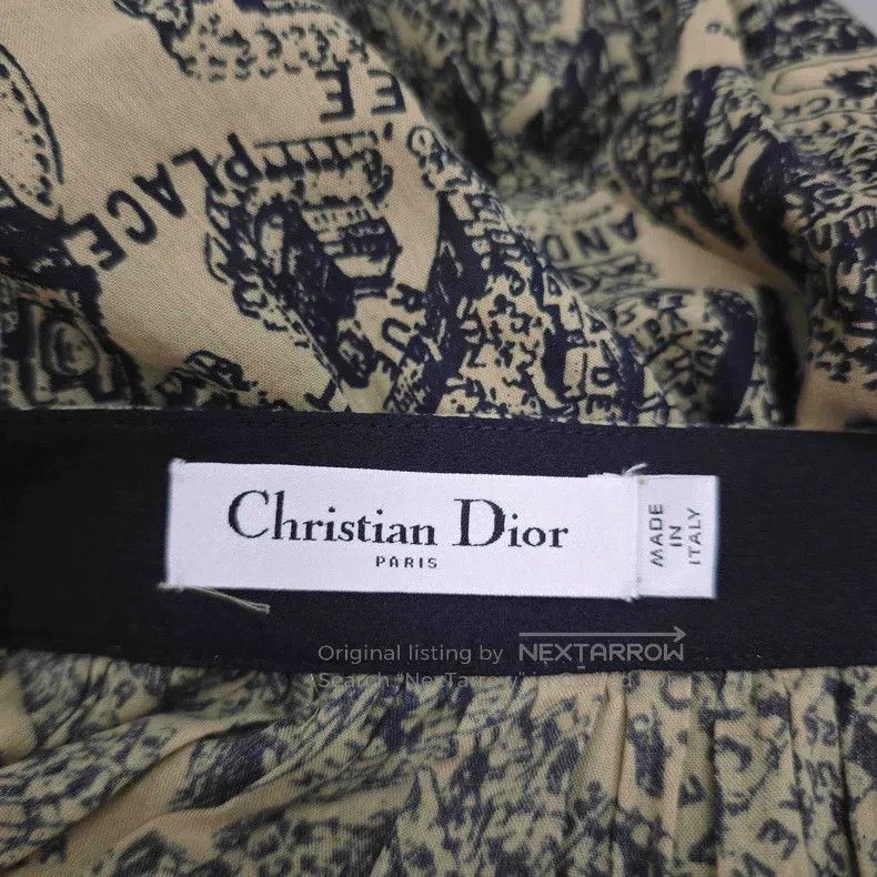 Dior Dior Khaki Paris map cotton skirt Size 26" / US 2 / IT 38 - 5 Thumbnail