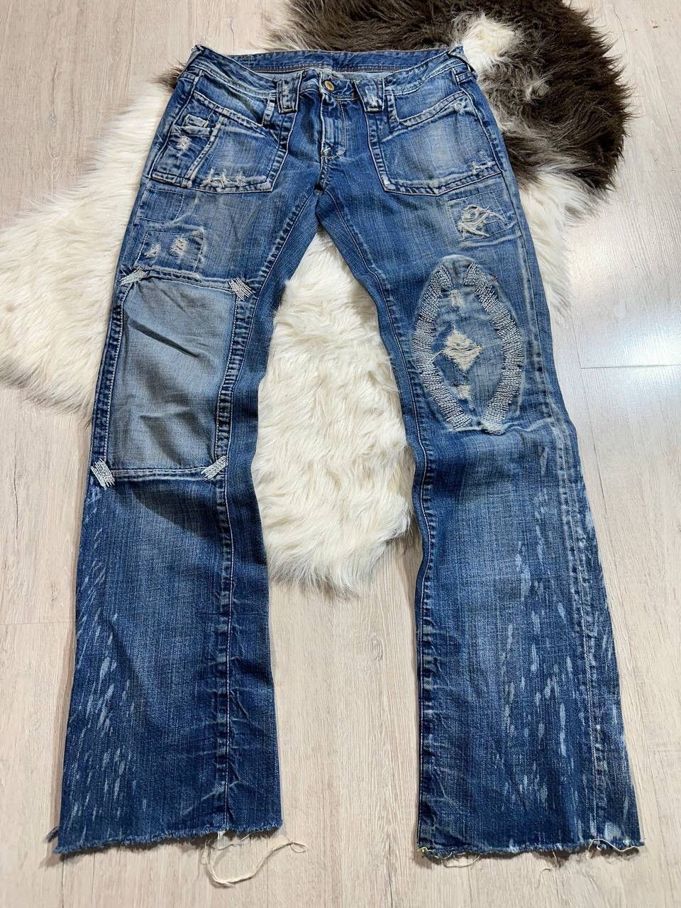 Vintage Vintage Distressed Jeans Size 30" / US 8 / IT 44 - 2 Thumbnail
