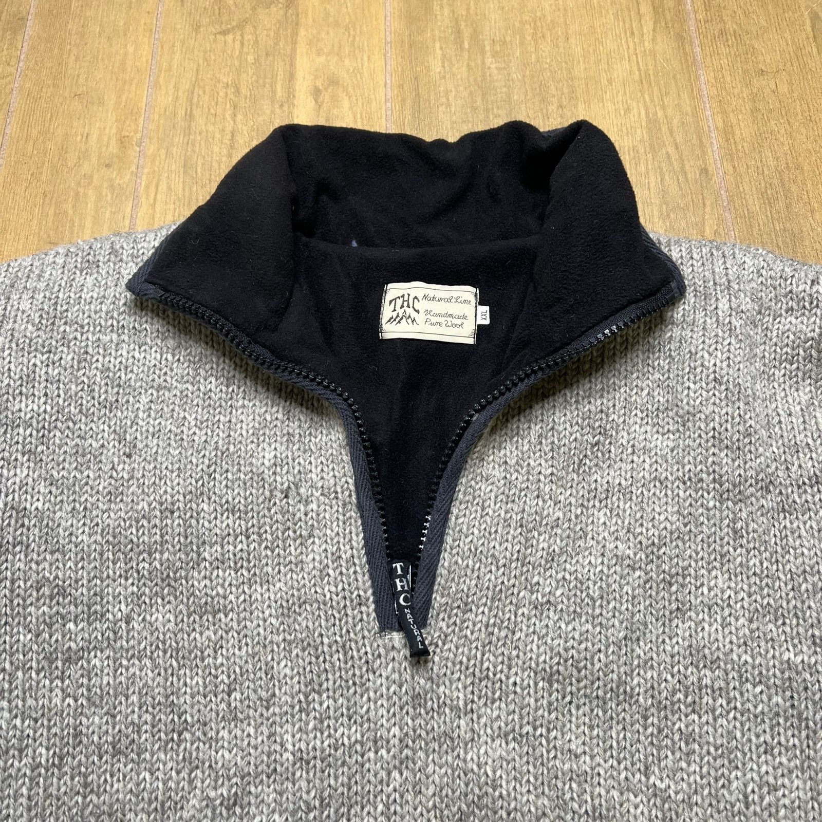 Vintage THC Natural Line Icelandic Pure Wool Sweater 1/4 Zip XXL Size US XXL / EU 58 / 5 - 14 Thumbnail