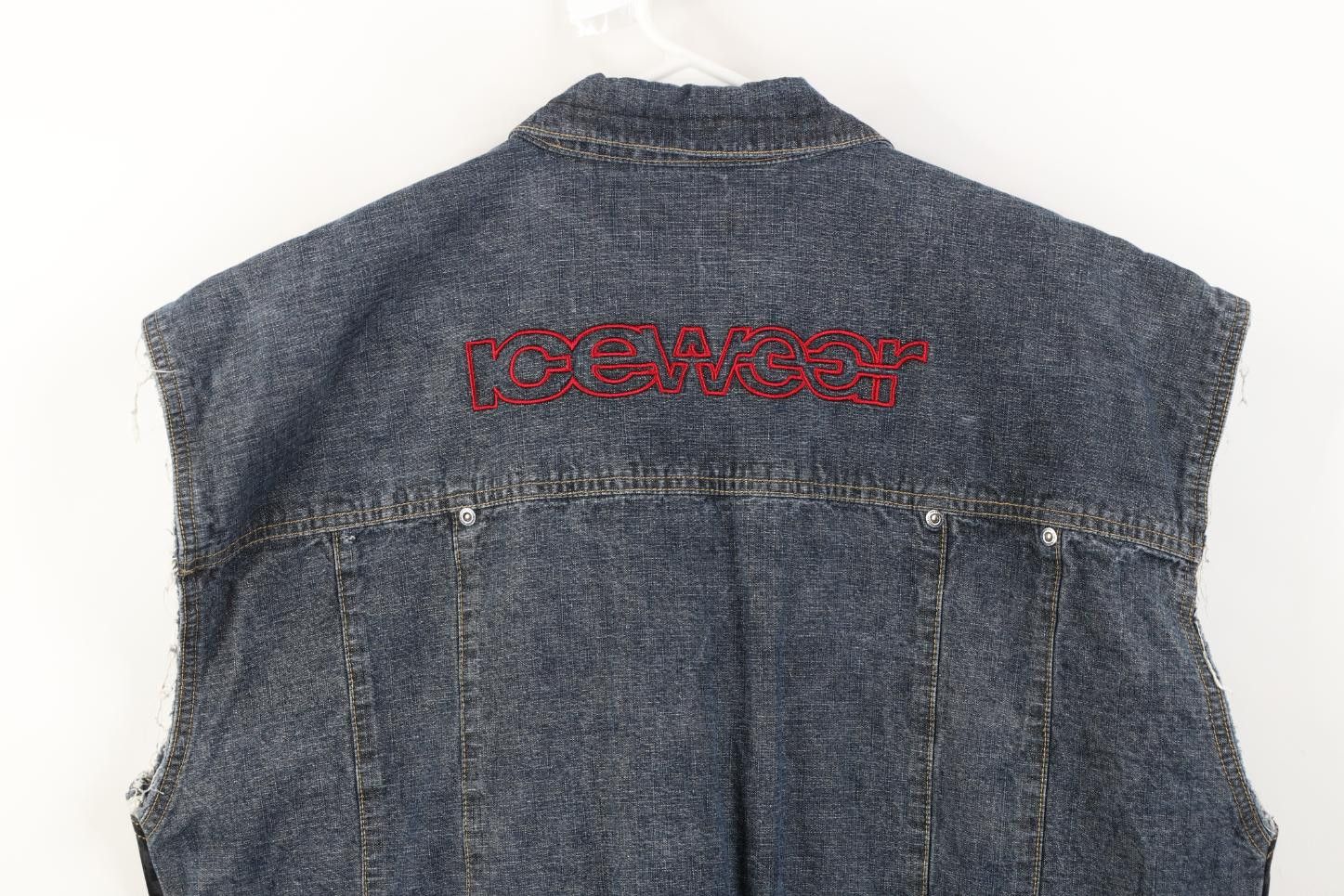 Vintage Vintage 90s Y2K Streetwear Ice T Rap Sleeveless Denim Vest Size US L / EU 52-54 / 3 - 18 Thumbnail