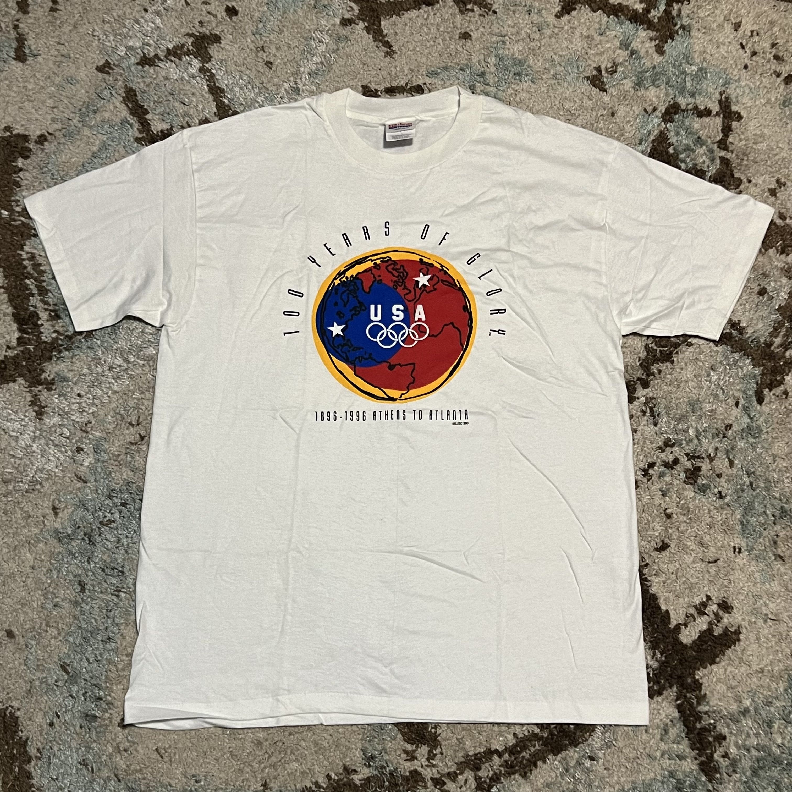 USA Olympics × Vintage Vintage USA Olympics 100 Years of Glory Shirt Large 1996 Size US L / EU 52-54 / 3 - 2 Thumbnail