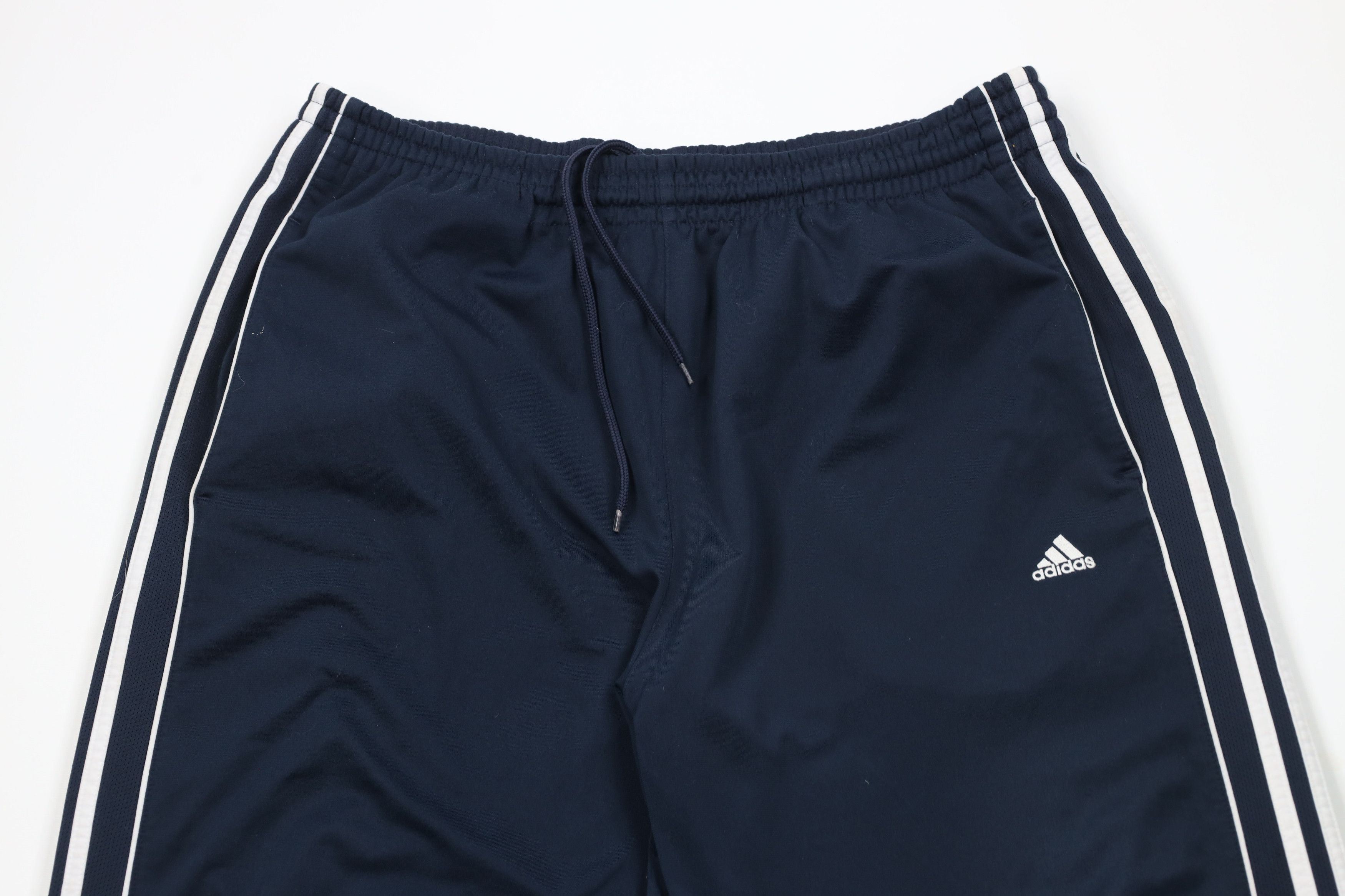 Adidas × Vintage Vintage Y2K Adidas Spell Striped Wide Leg Sweatpants Blue Size US 38 / EU 54 - 2 Thumbnail