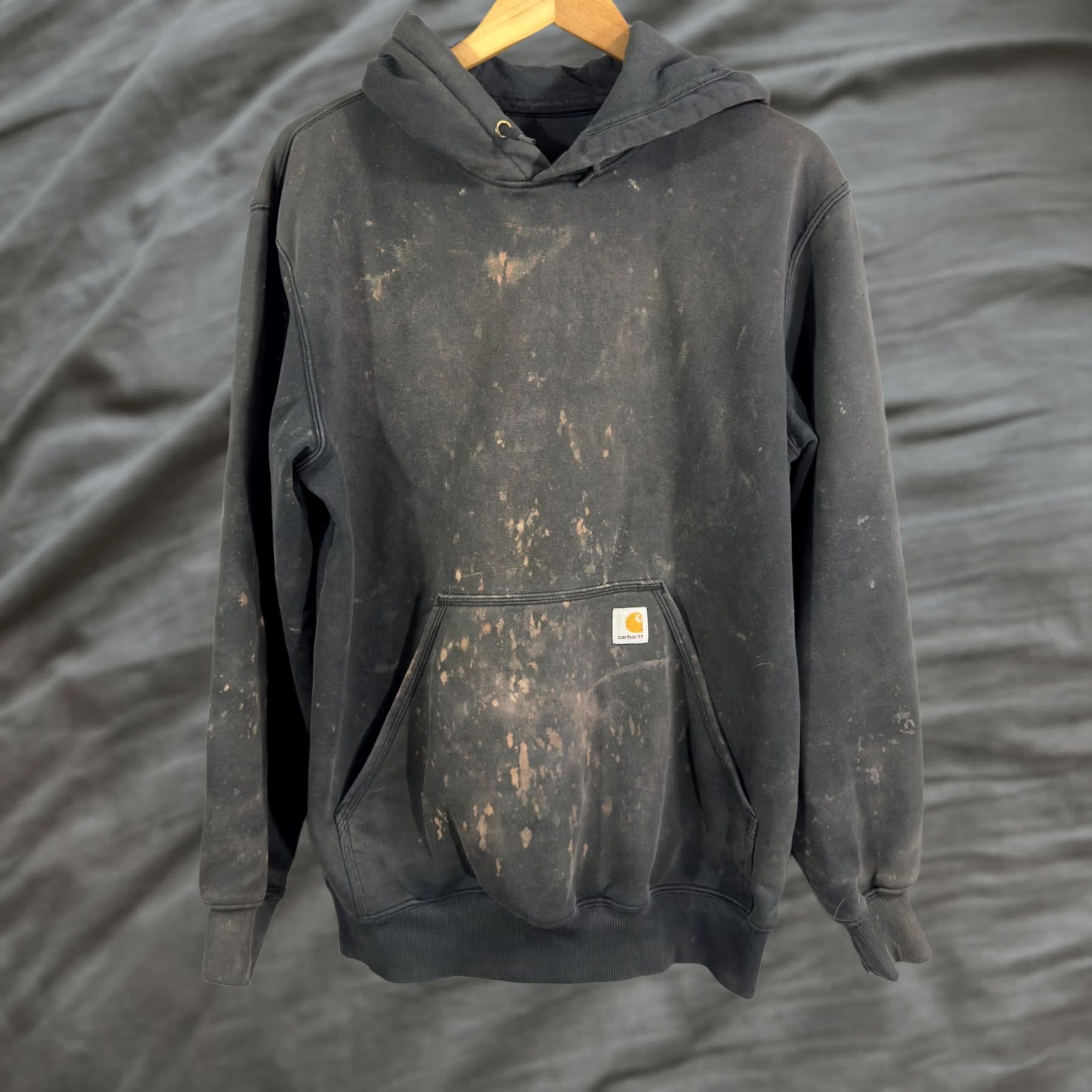 Carhartt VINTAGE Carhartt Hoodie Mens M Black Rain Defender Original Fit Pullover Workwear Distressed Size US M / EU 48-50 / 2 - 1 Thumbnail