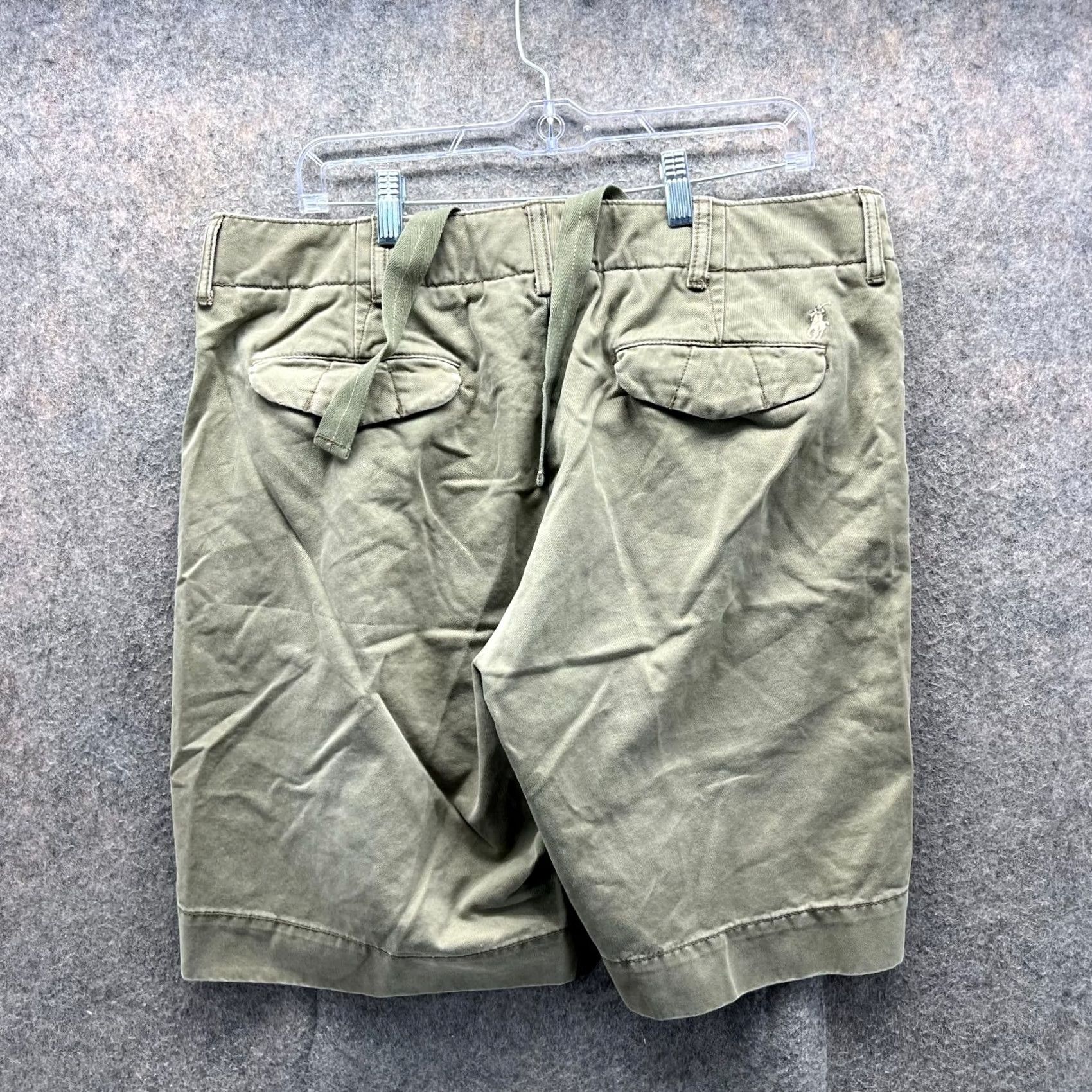 Polo Ralph Lauren VINTAGE Polo Ralph Lauren Shorts Mens 35 Green Olive Chino Flat Woven Cotton Size US S / EU 44-46 / 1 - 2 Thumbnail