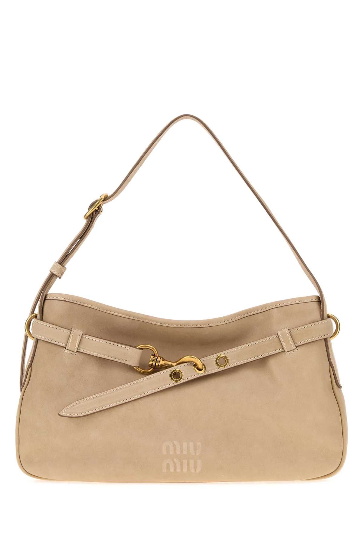Miu Miu Sand Nappa Leather Shoulder Bag Size ONE SIZE - 1 Thumbnail