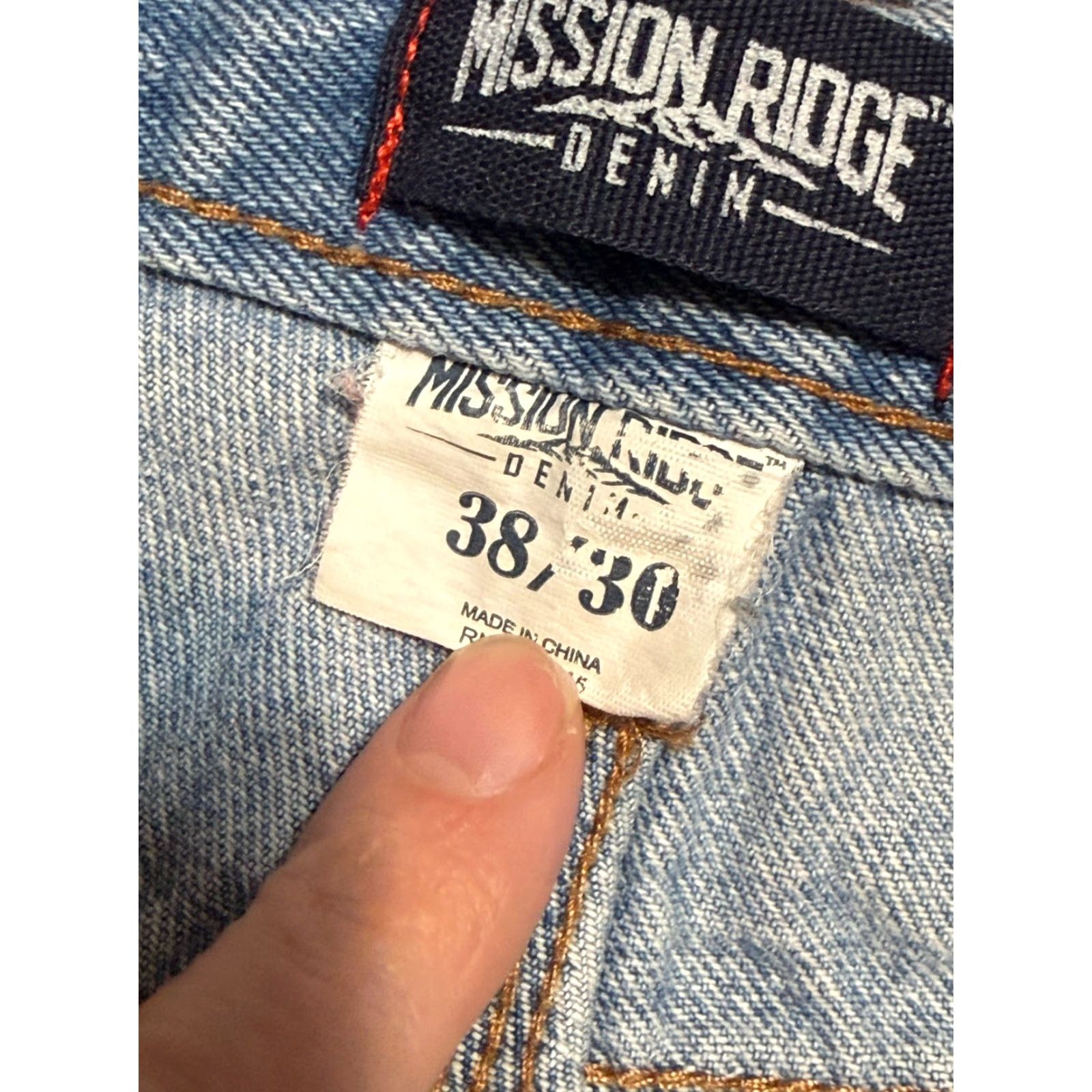 Commission Mission Jeans, Denim, Straight Leg, 5-Pocket, Men's Size 38/30, Blue, 30 Inseam, Regular Rise Size US 38 / EU 54 - 6 Thumbnail