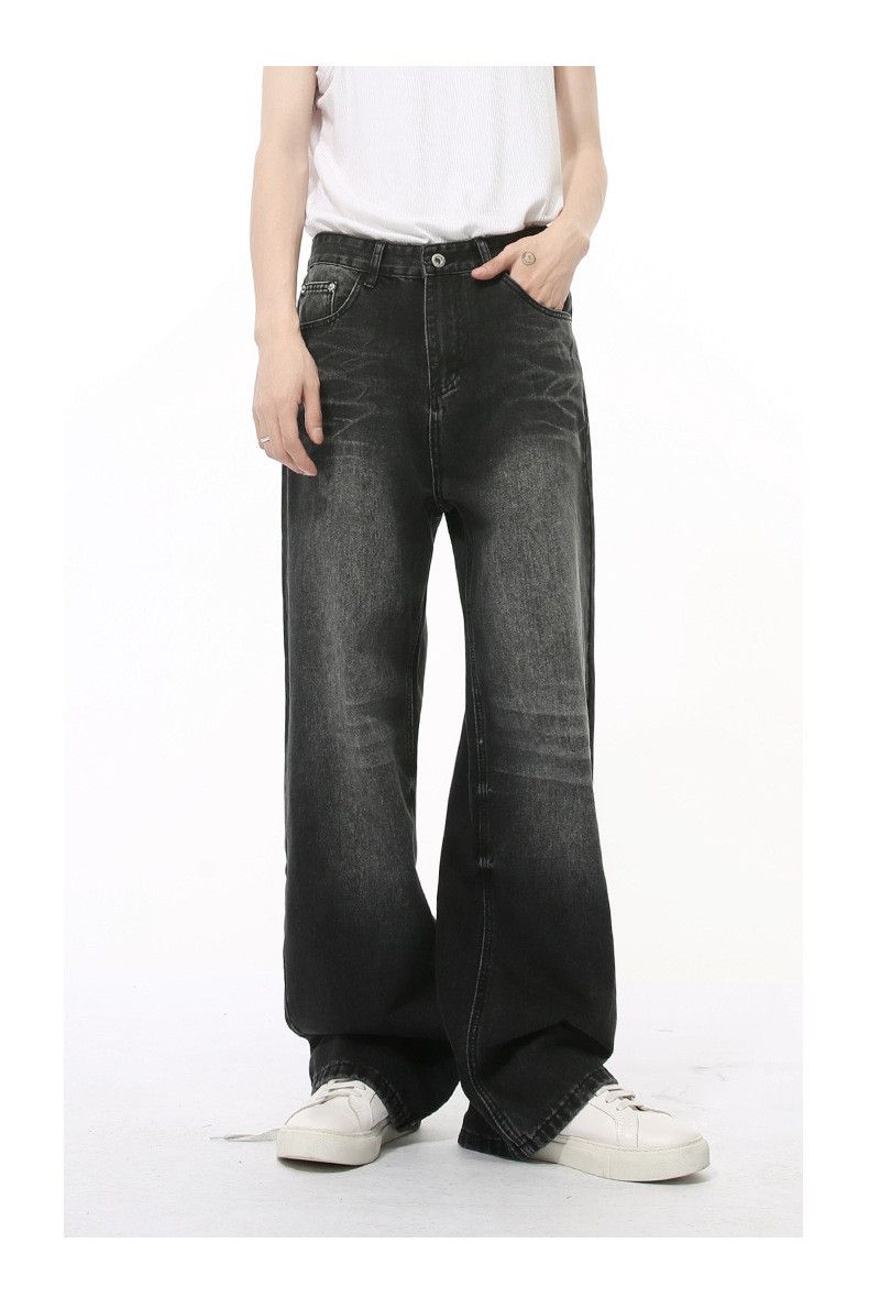 Japanese Brand × Jean Vintage Washed Lightning Pattern Wide Leg Loose Jeans Size US 32 / EU 48 - 1 Thumbnail