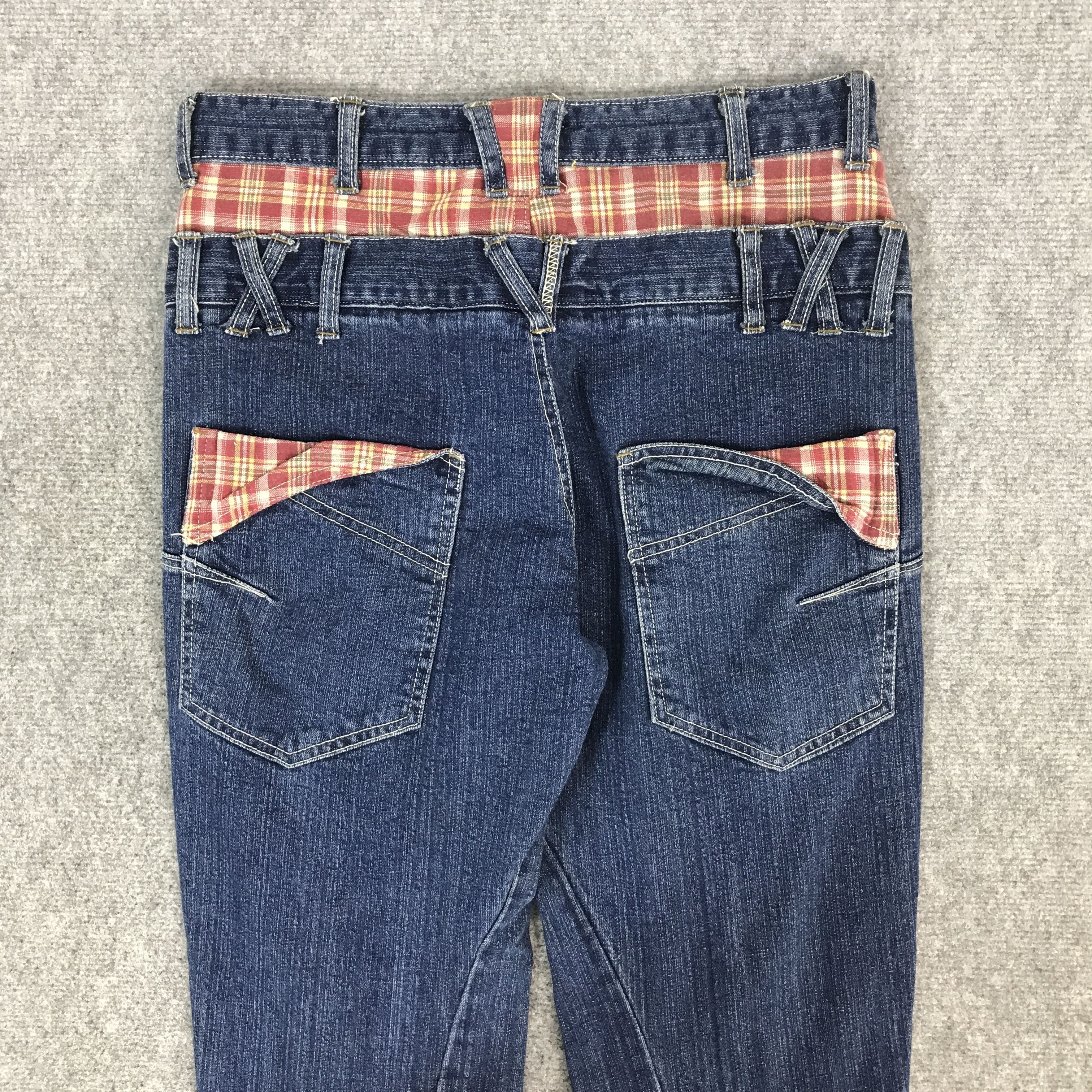 Japanese Brand CONTNO JAPAN DENIM DOUBLE WAIST DESIGN STYLE PANTS Size US 30 / EU 46 - 5 Thumbnail
