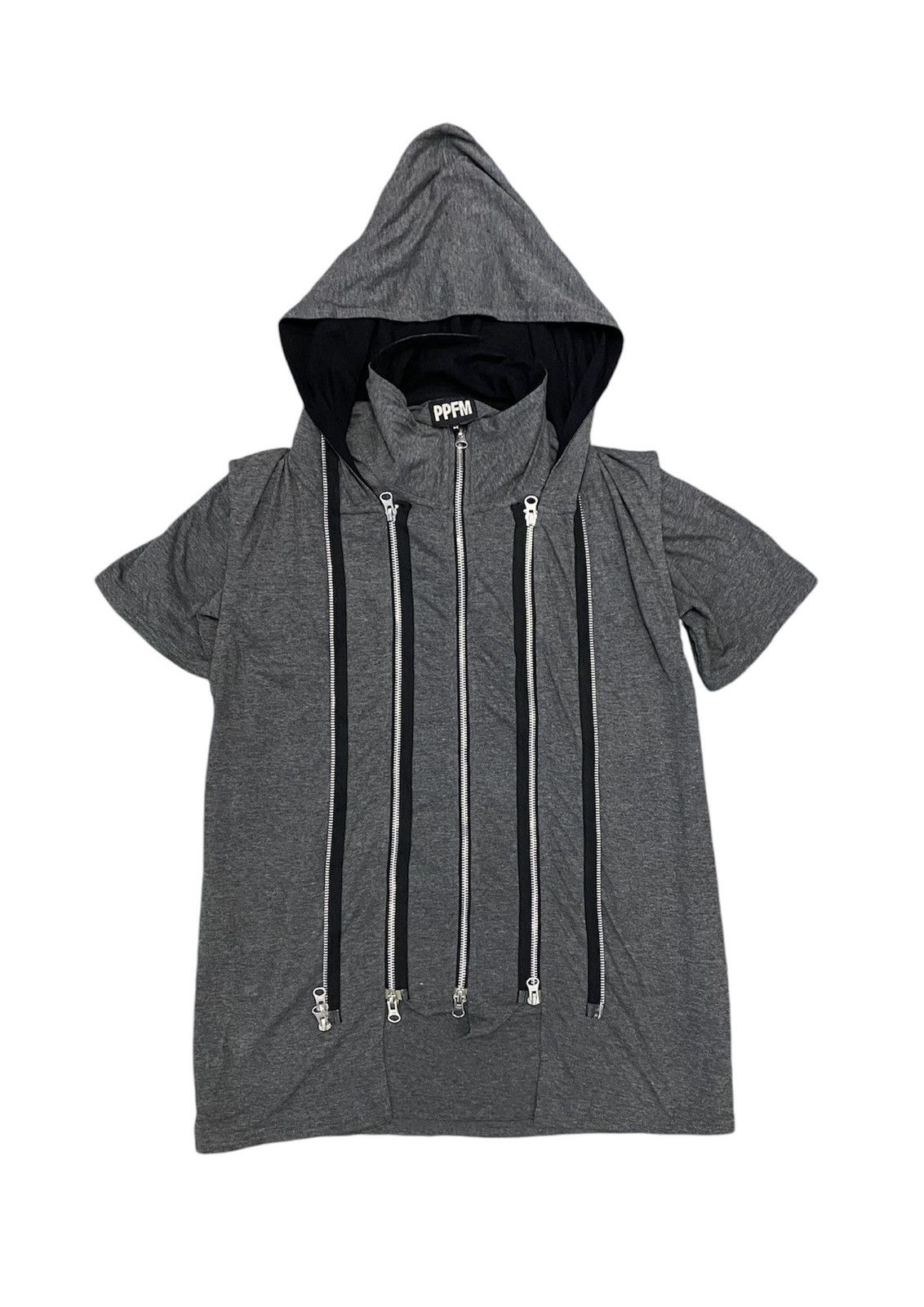 PPFM AW2005🔥Punk 2 piece combine transform hoodie + shirt zipper Size US M / EU 48-50 / 2 - 1 Thumbnail
