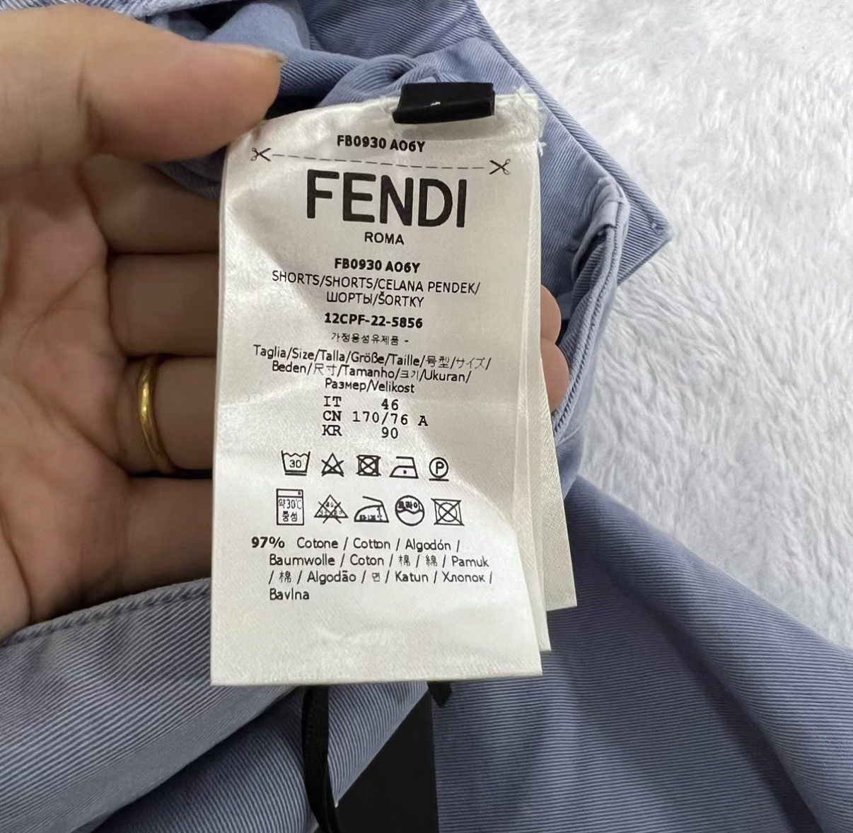 Fendi Fendi Washed Blue Casual Shorts J41 Size US 30 / EU 46 - 5 Thumbnail