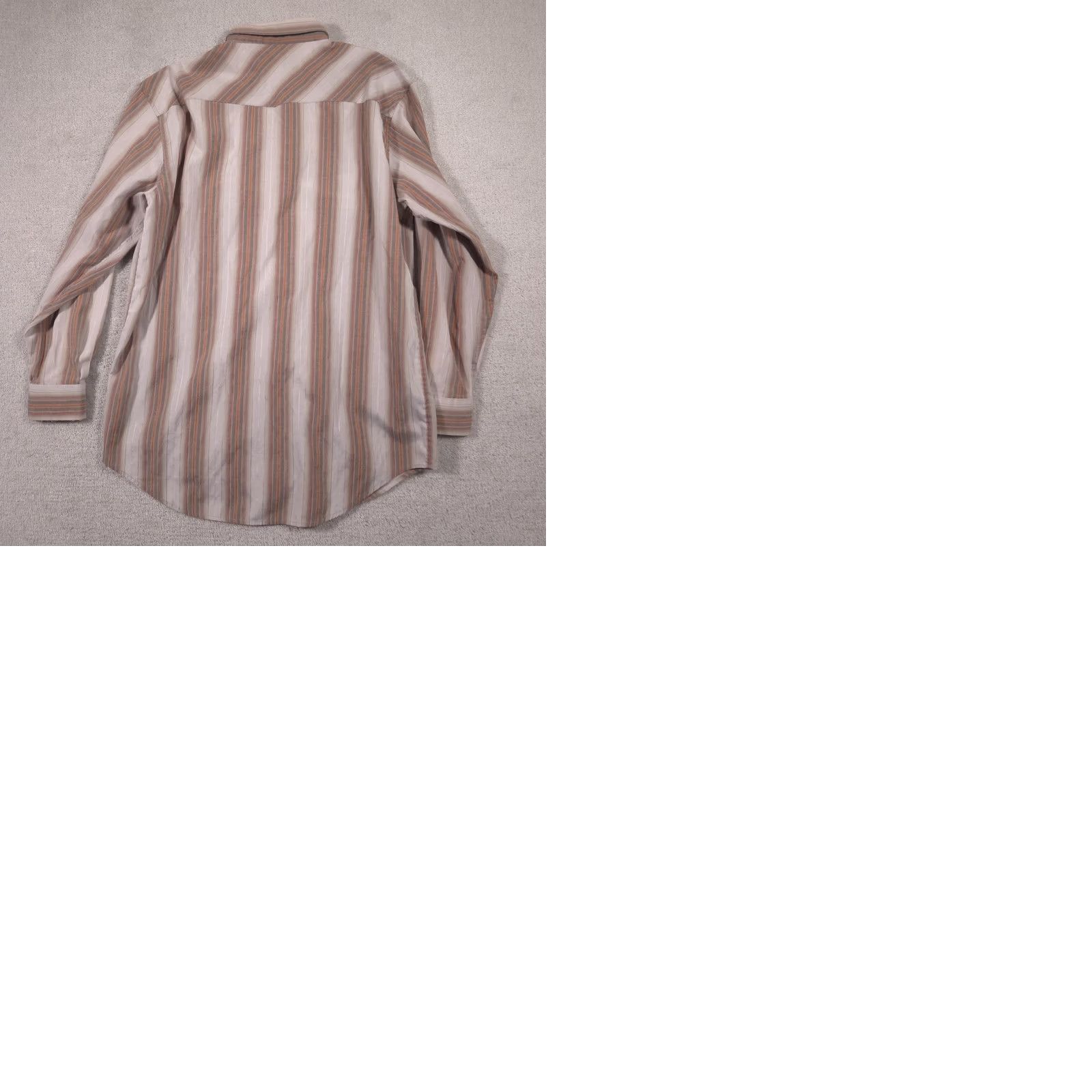 Vintage Trailblazer Shirt Mens XLT Beige Stripe Western Pearl Snap Long Sleeve Cowboy Size US XL / EU 56 / 4 - 9 Thumbnail